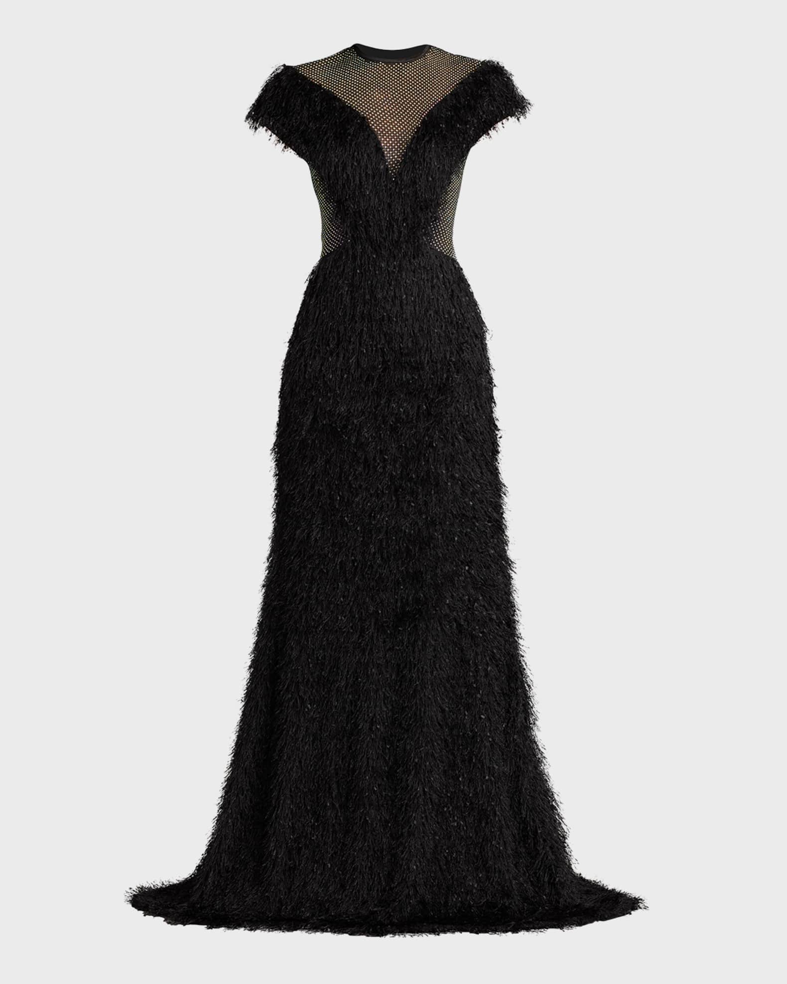 Tadashi shoji fringe dress hotsell