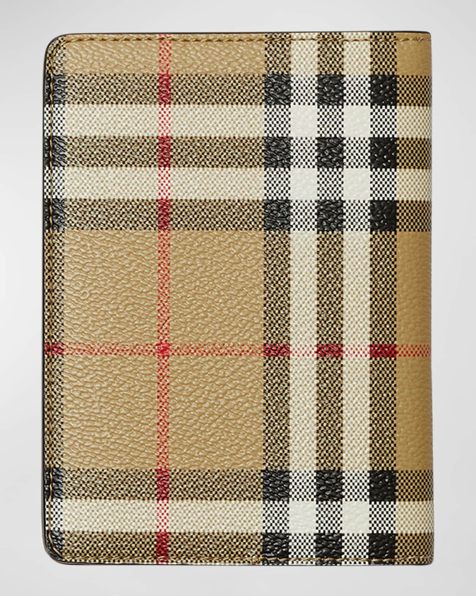 Burberry Check Bifold Passport Holder | Neiman Marcus