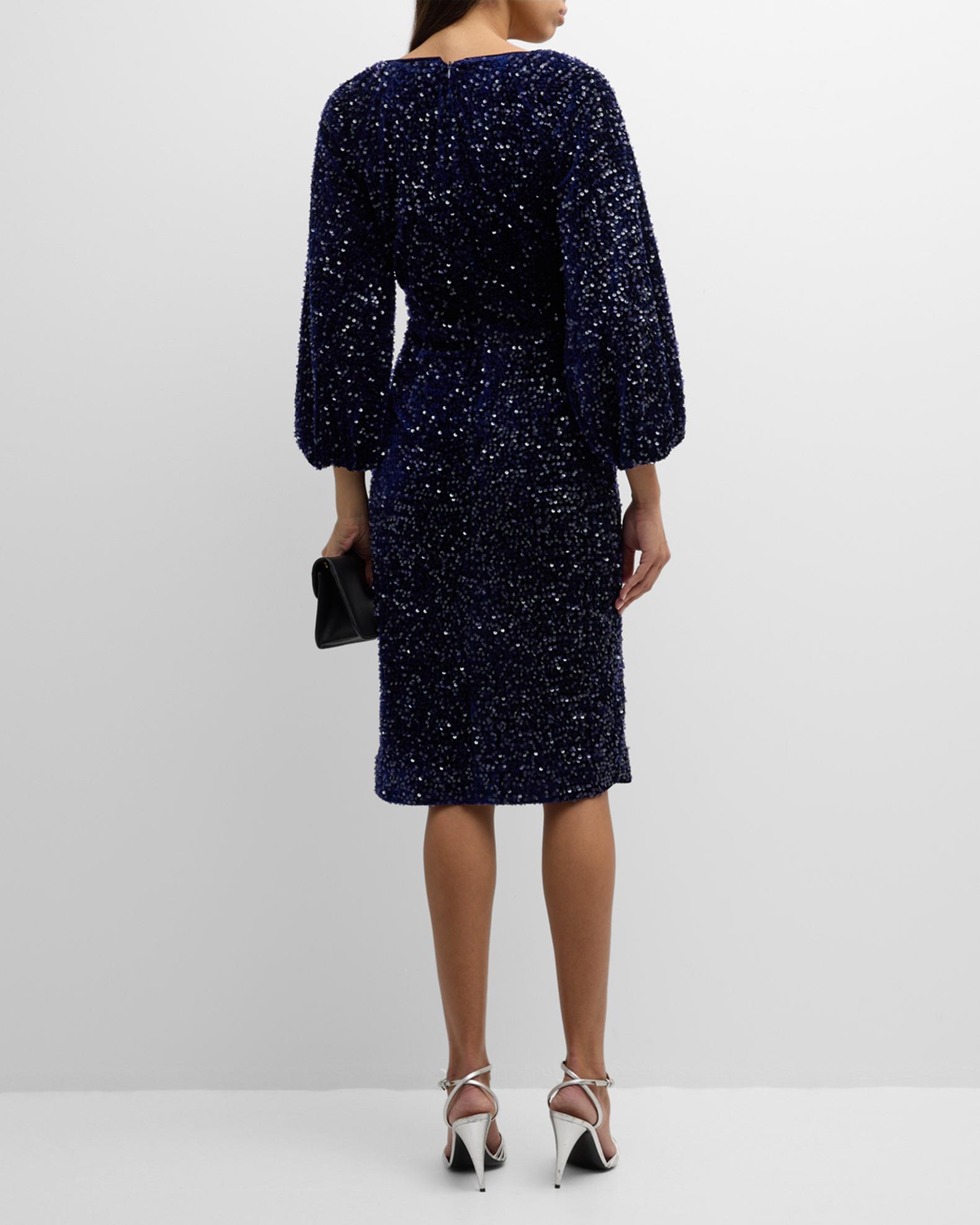 v neck sequin midi dress Bare V Neck Sequin Midi 1139744