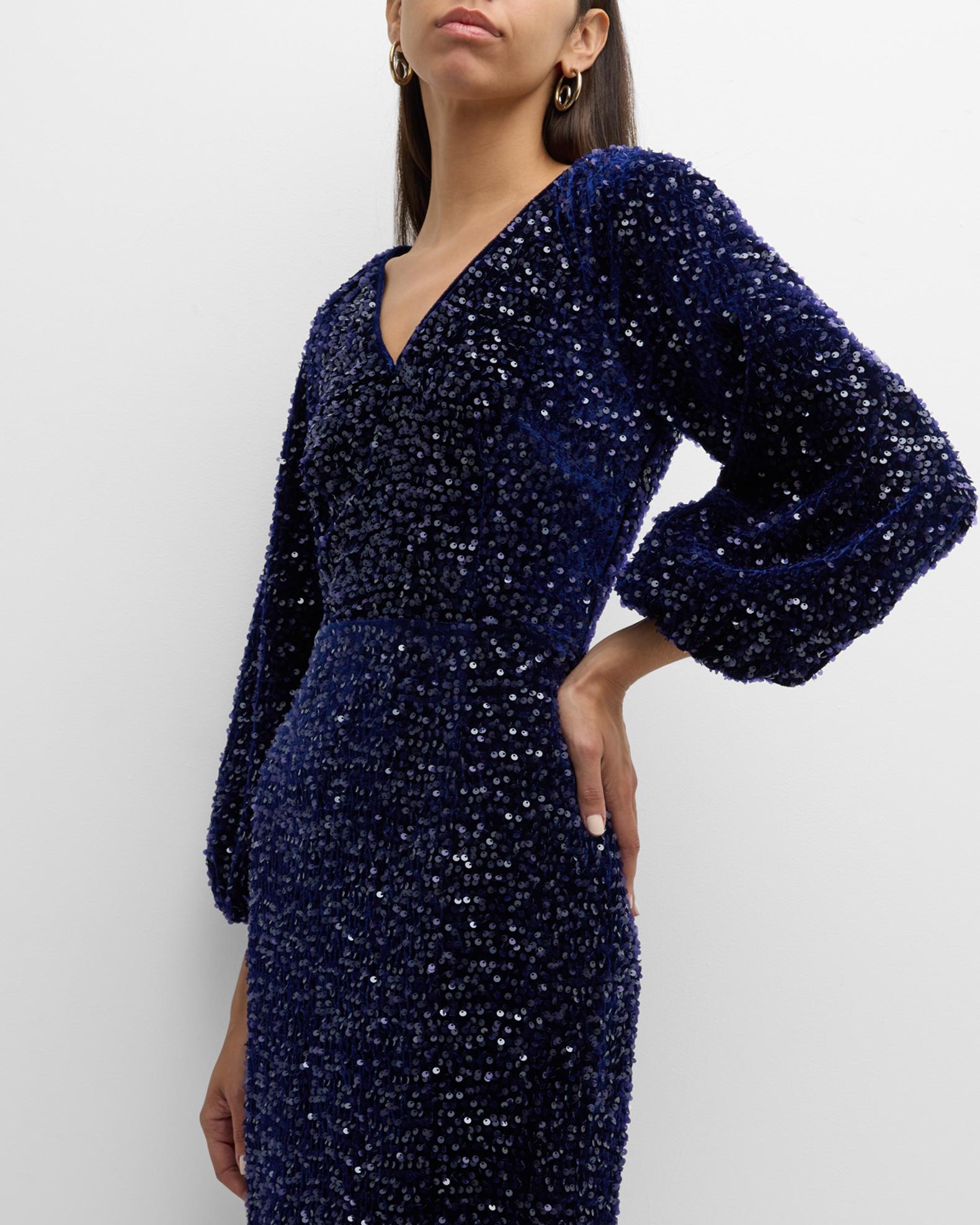 elie tahari sequin dress Elie Tahari Black Sequined Mini Dress With Feather Detail Near Bottom Dress  Party Fun Formal Cocktail