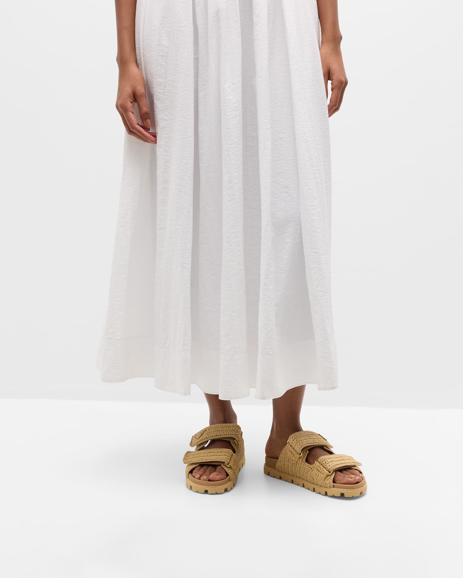 Fussbett Raffia Dual Buckle Slide Sandals 1