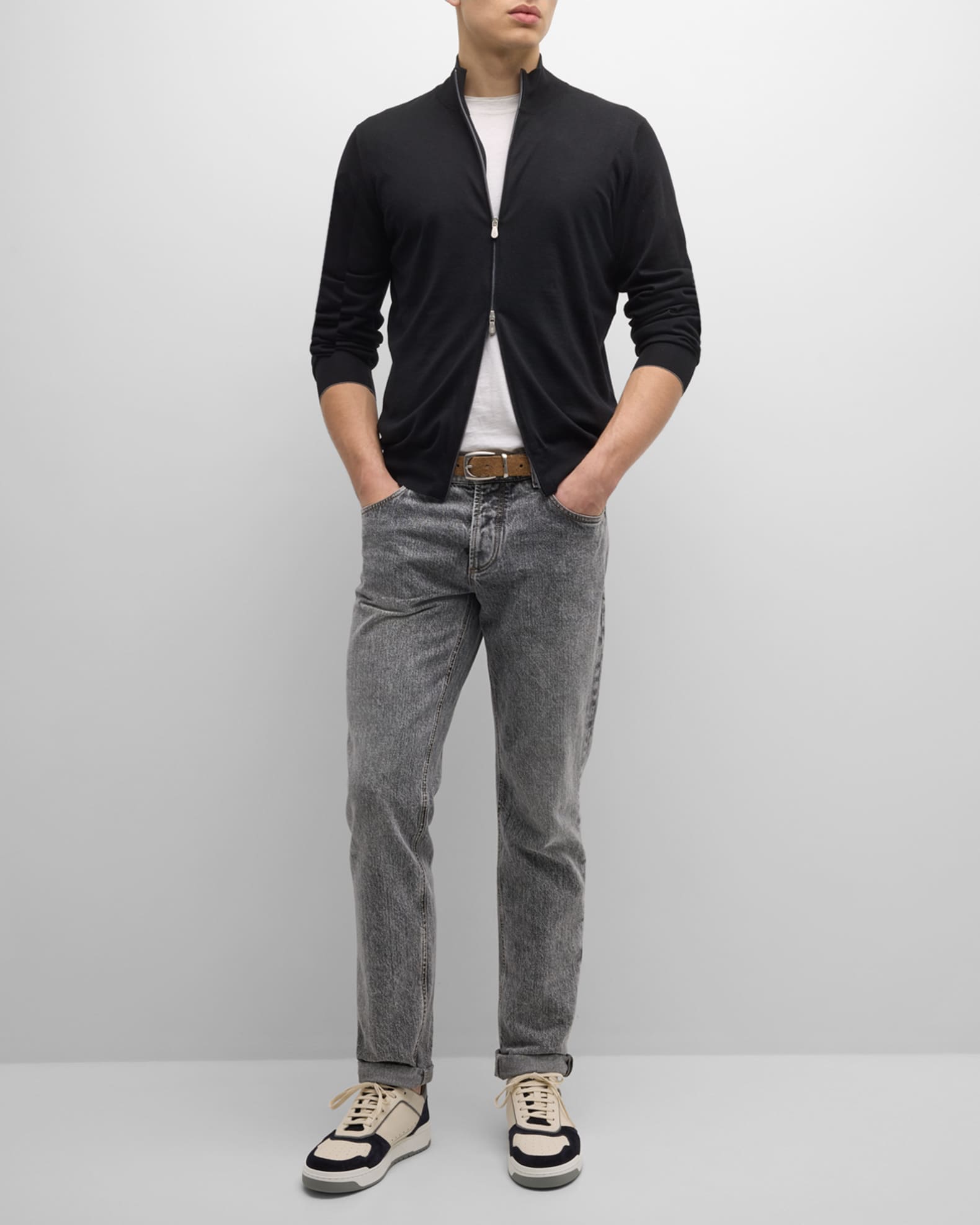 Sweaters Sale Winter Sale New Men's Pure Cashmere Sweater Mens Zip