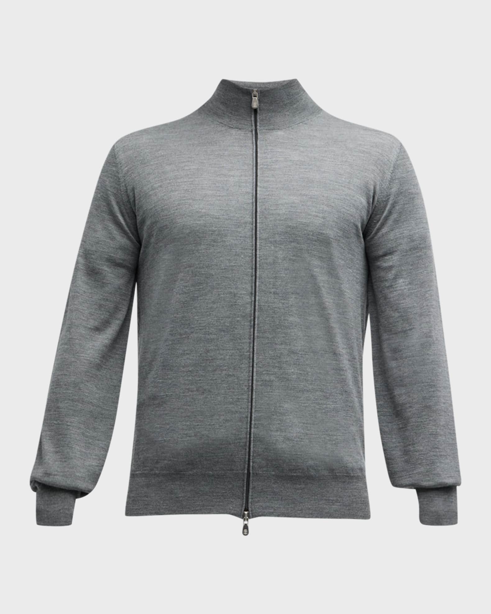 Men's Wool-Cashmere Full-Zip Sweater 0