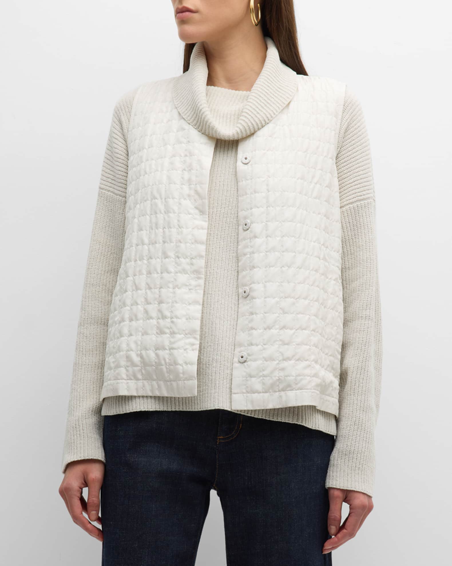Eileen fisher quilted vest online