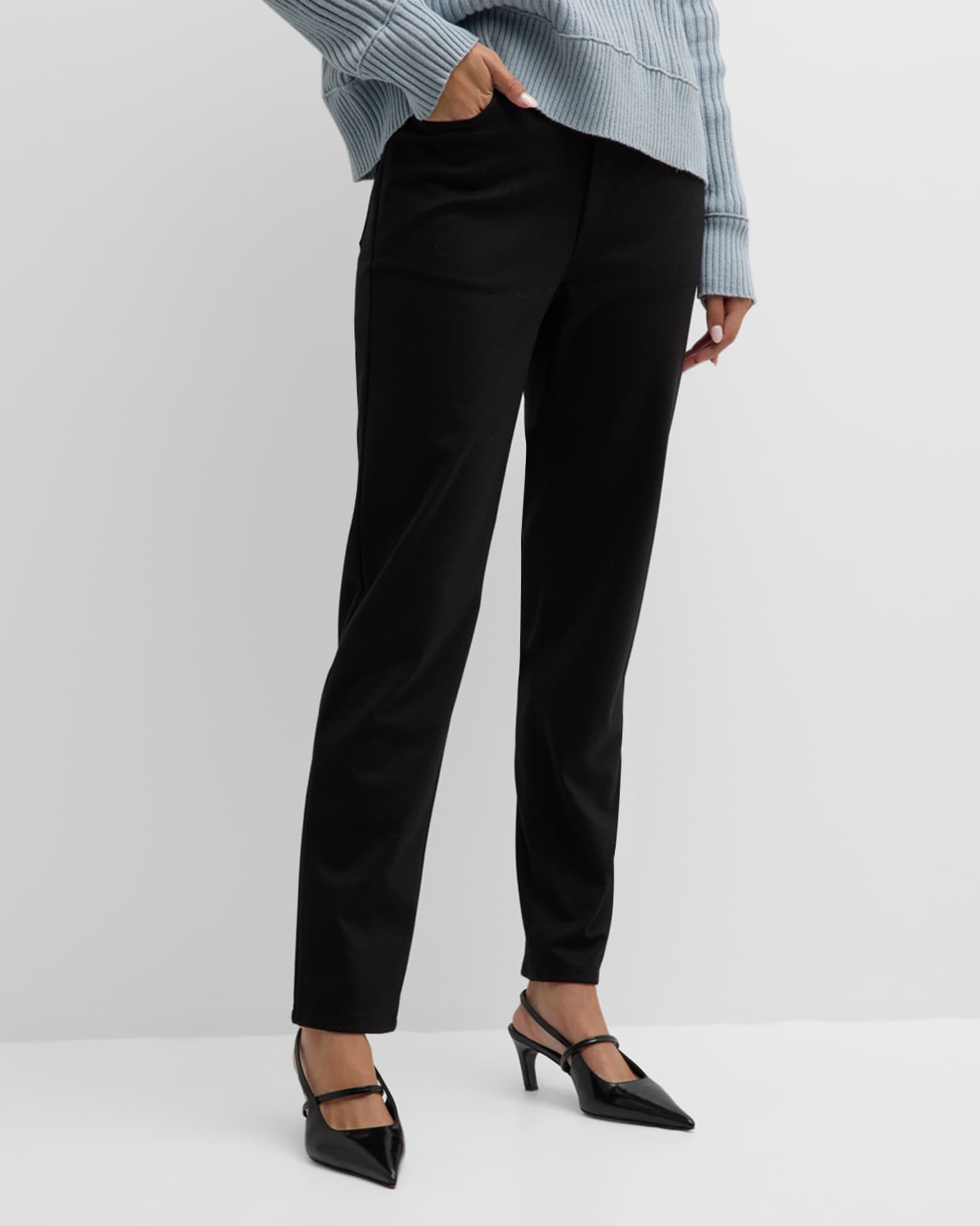 Eileen Fisher High-Rise Flex Ponte Skinny Pants | Neiman Marcus