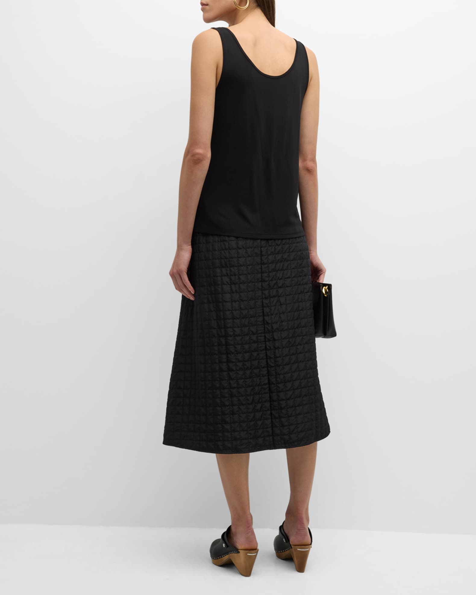 Silk midi skirt quilt shop