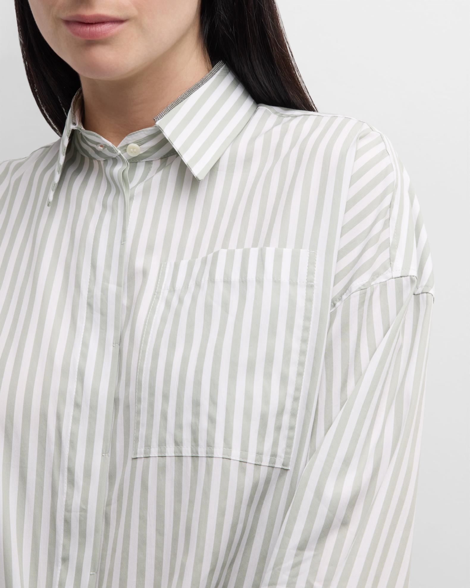 Striped Monili Trim Blouse