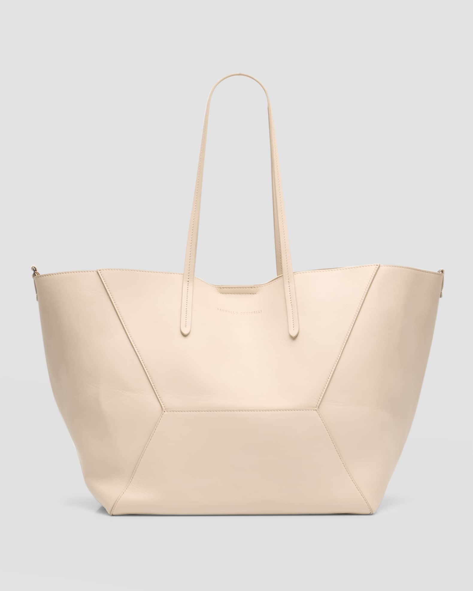 Brunello Cucinelli Geometric Monili Leather Tote Bag | Neiman Marcus