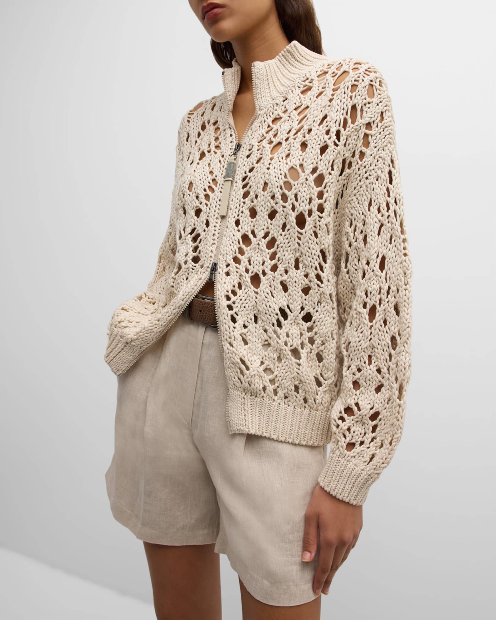 Brunello Cucinelli Pull en cachemire gris à col roulé - taille XS