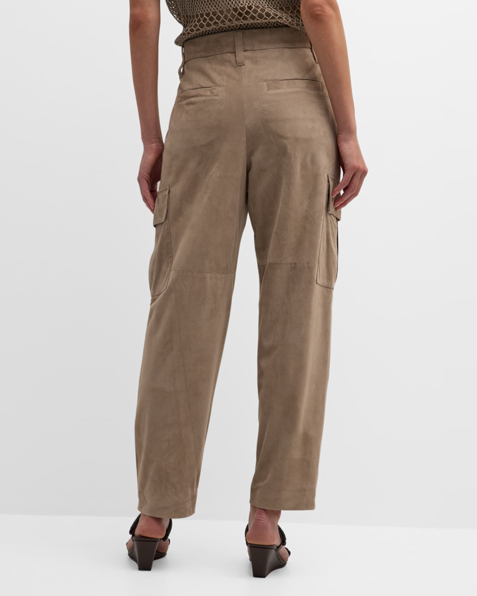 Brunello Cucinelli Suede Cargo Pants Neiman Marcus