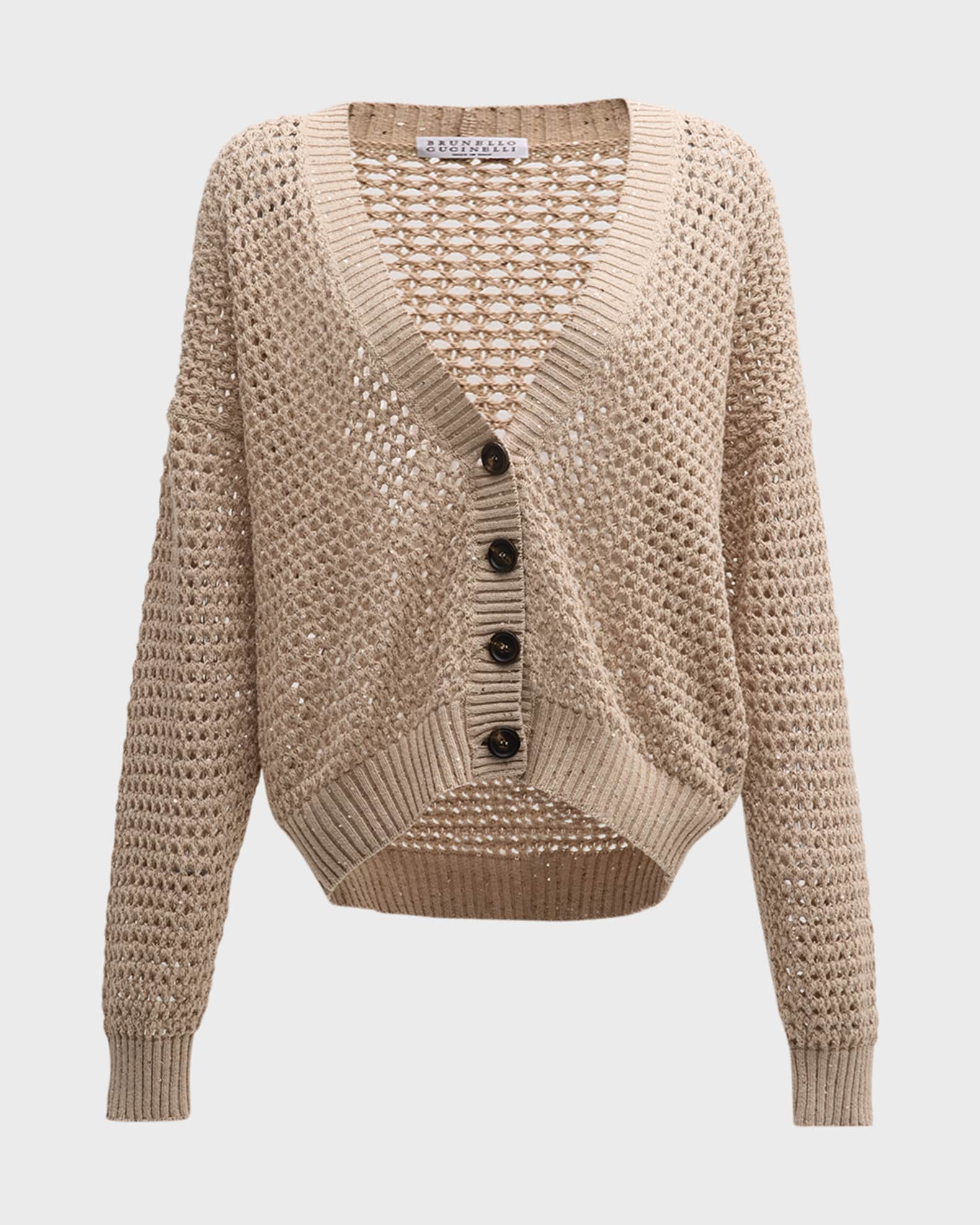 Marni sequin-embellished cropped cardigan - Neutrals
