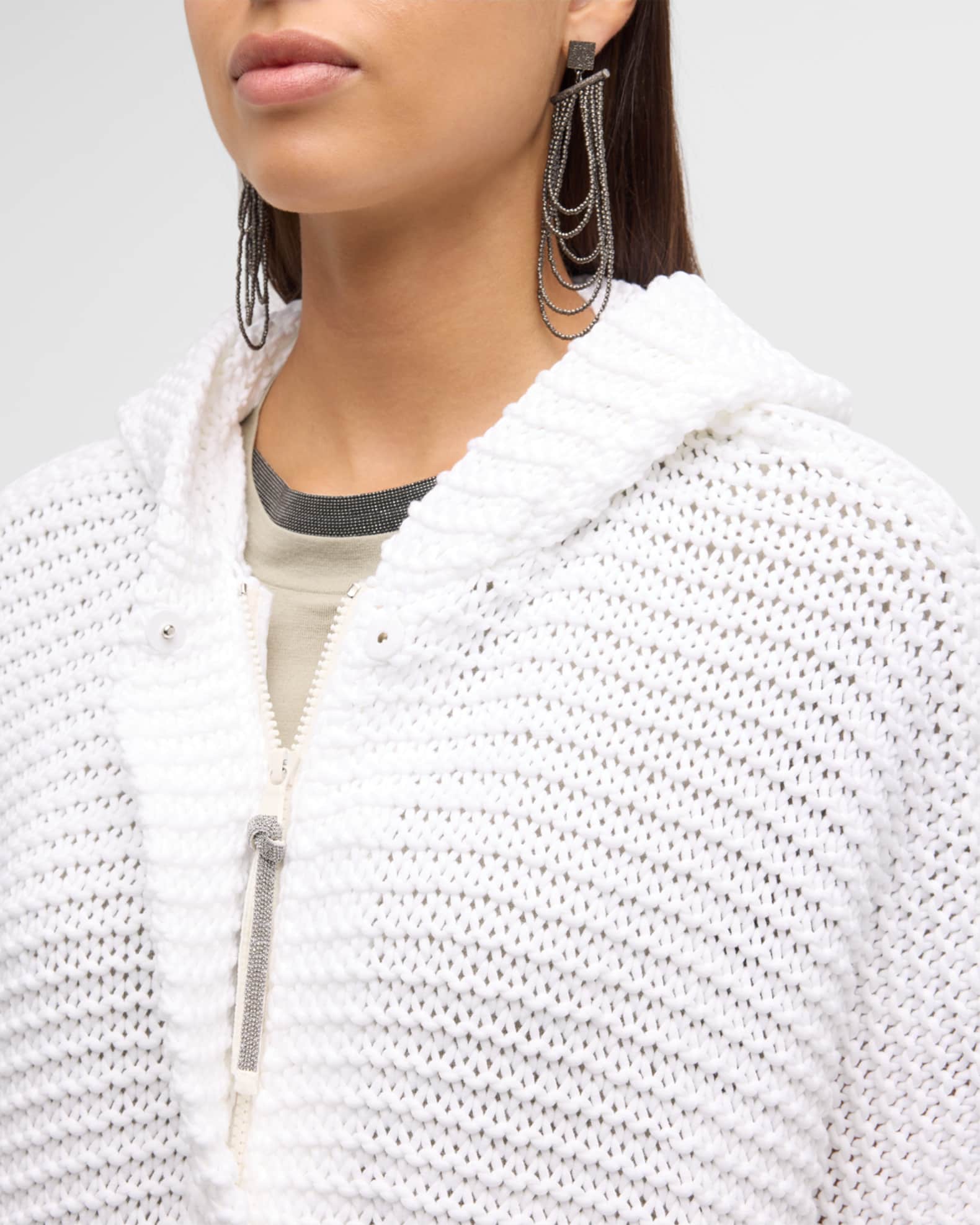 Short hooded cardigan new arrivals
