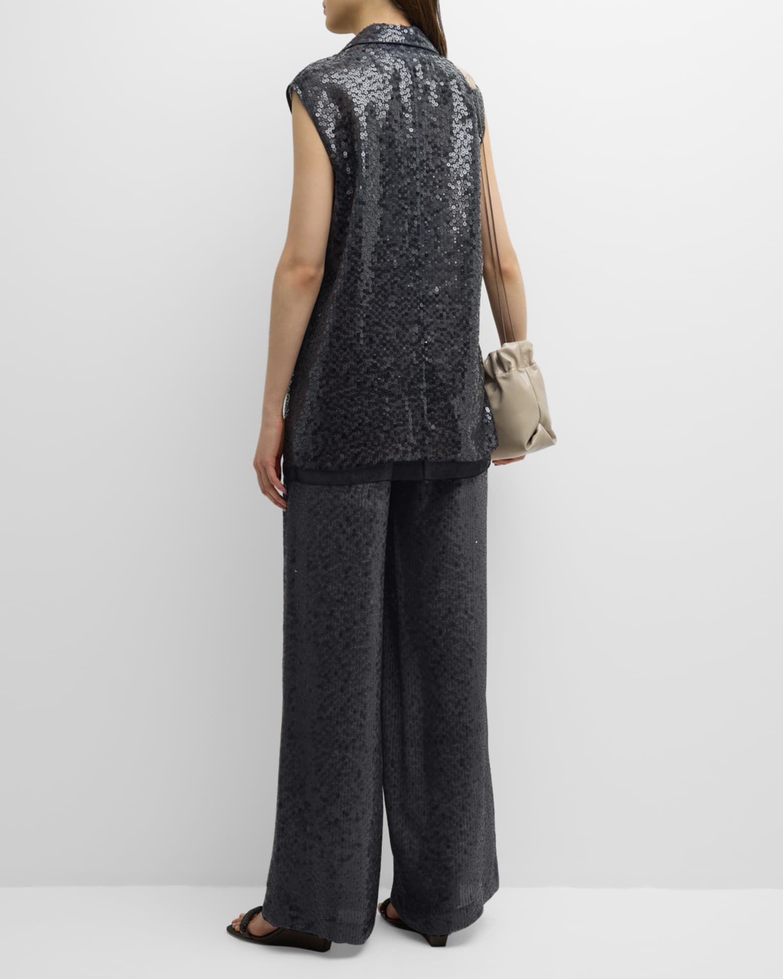 Cardigan Brunello Cucinelli Avec Paillettes - Taille L | Pull Tricot Femme Coton