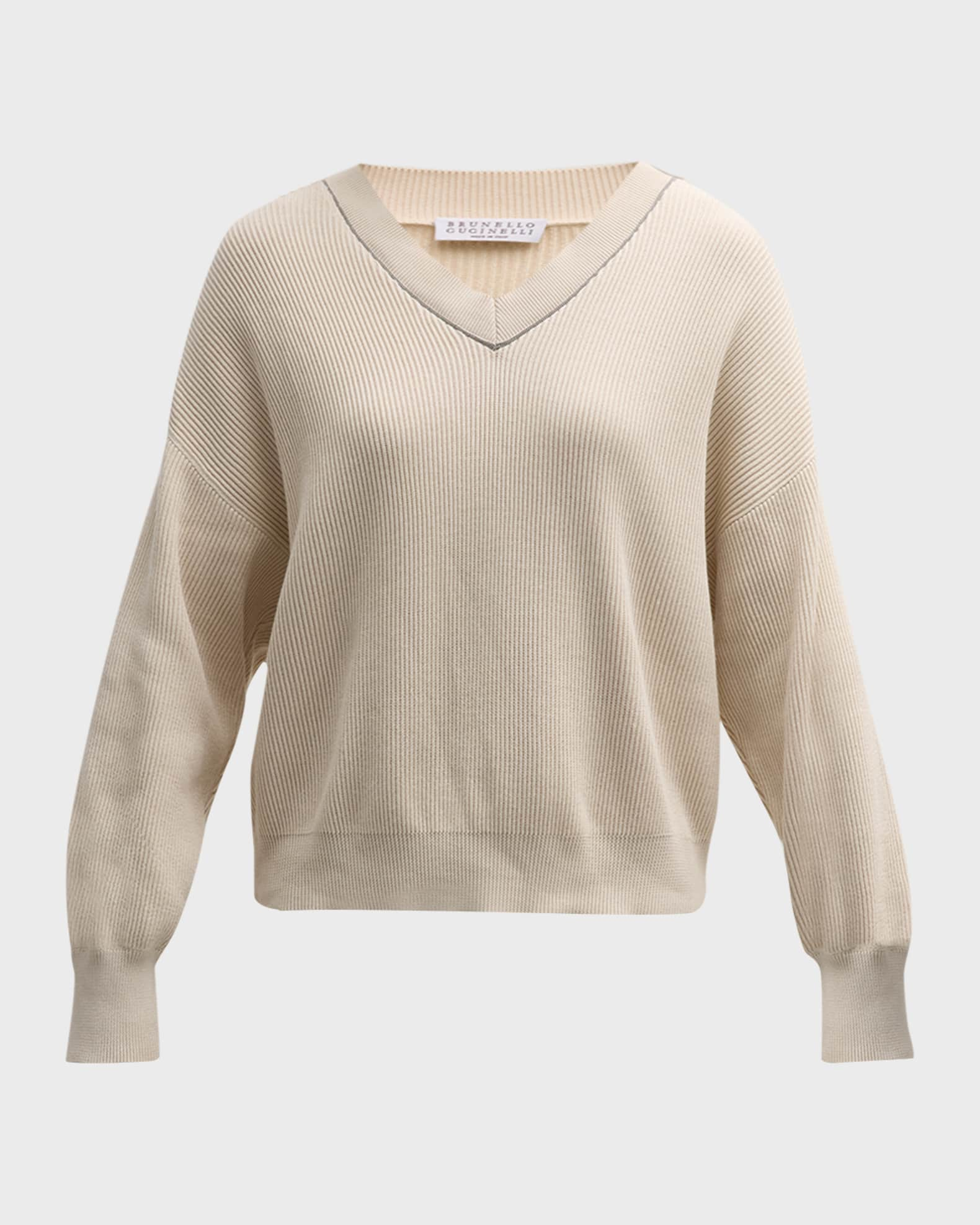 rib-trimmed relaxed-fit jumper