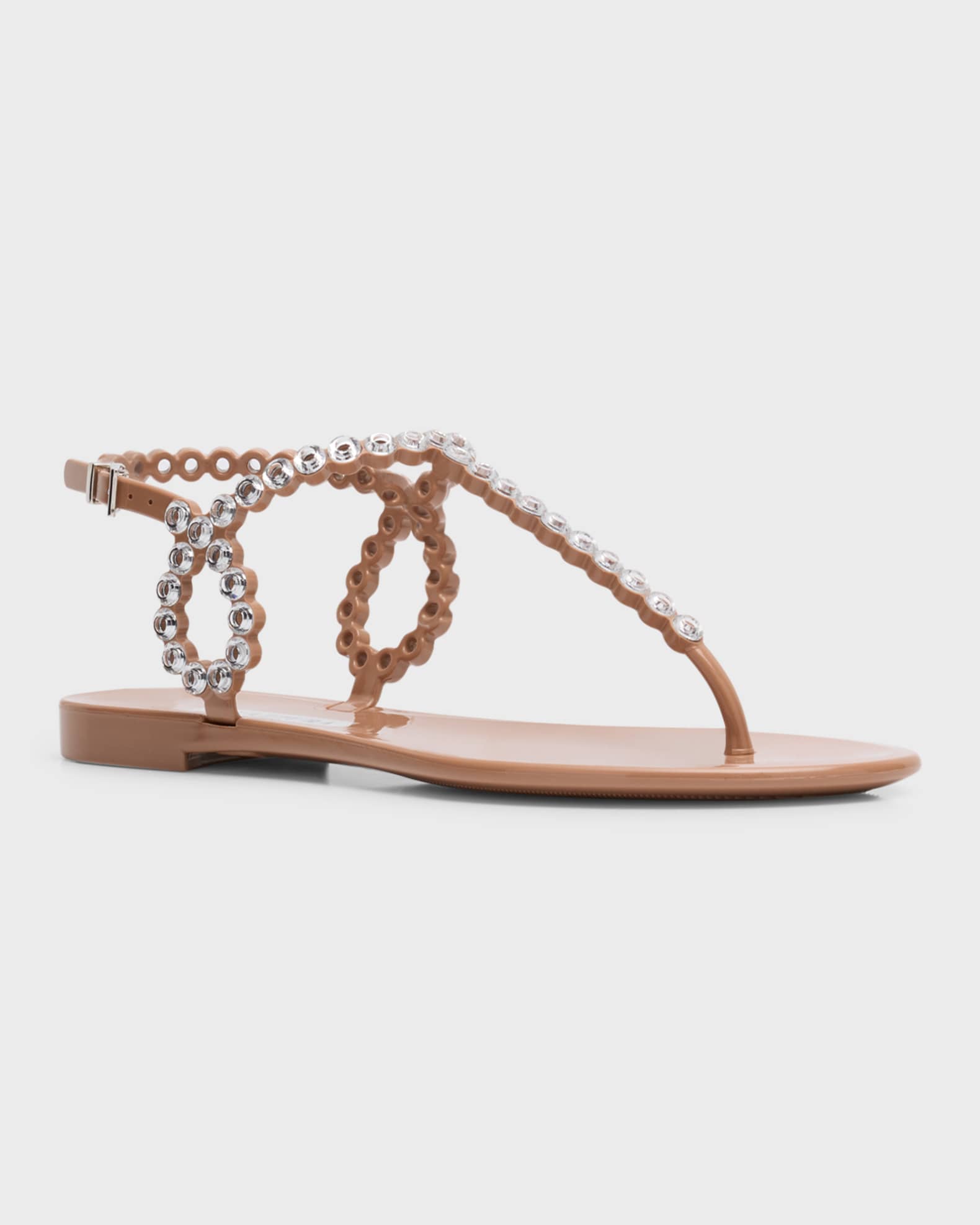 Aquazzura Almost Bare Crystal Jelly Slingback Sandals Neiman Marcus