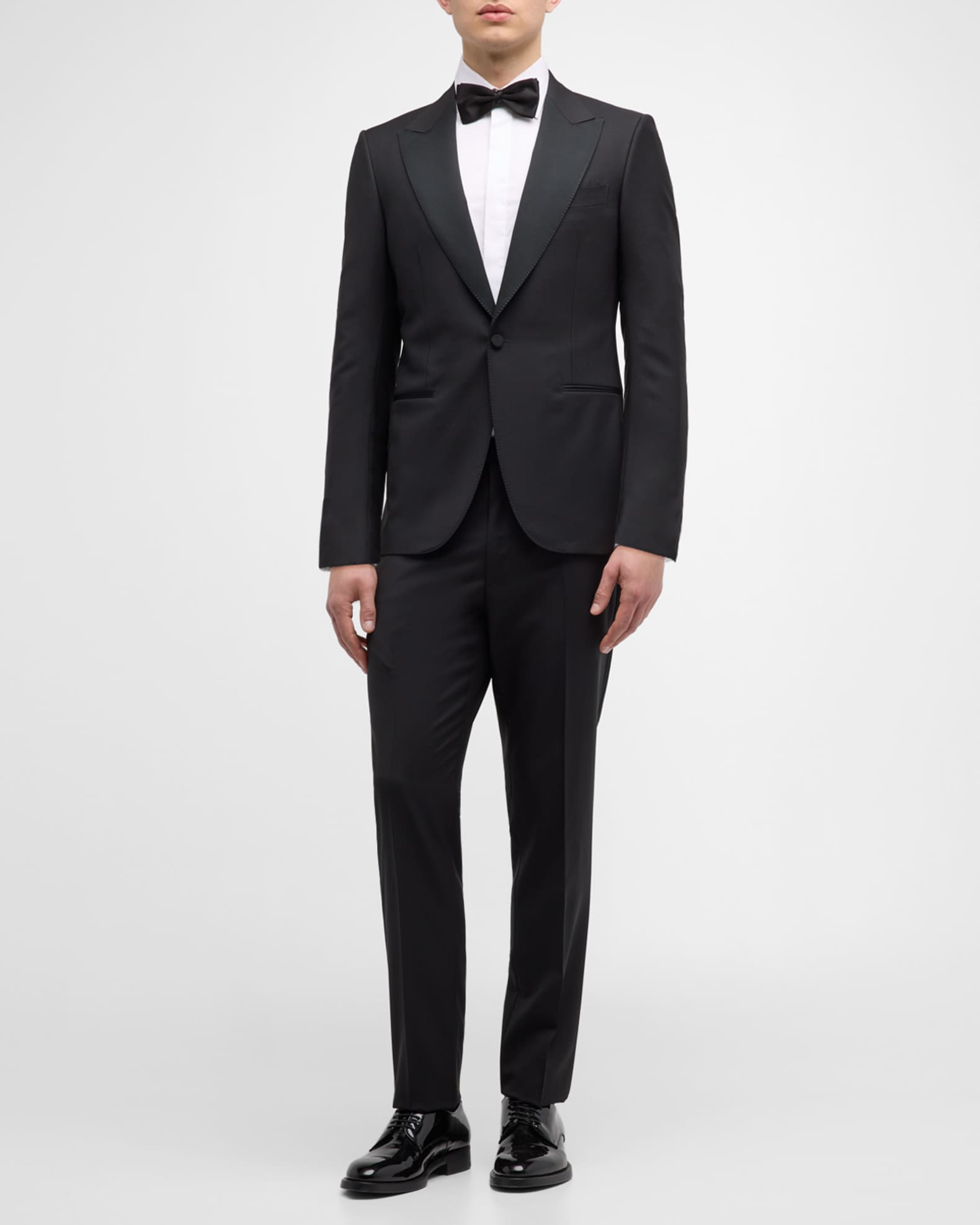 ZEGNA Men's Wool-Mohair Solid Tuxedo | Neiman Marcus