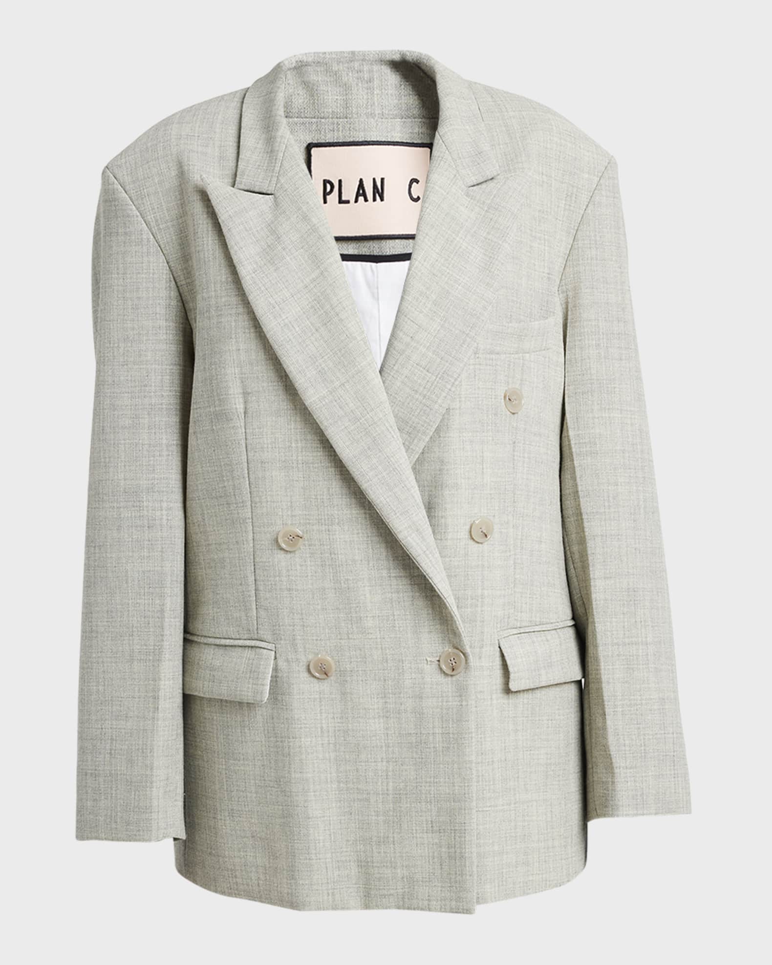 Panama Double-Twisted Wool Blazer Jacket 1
