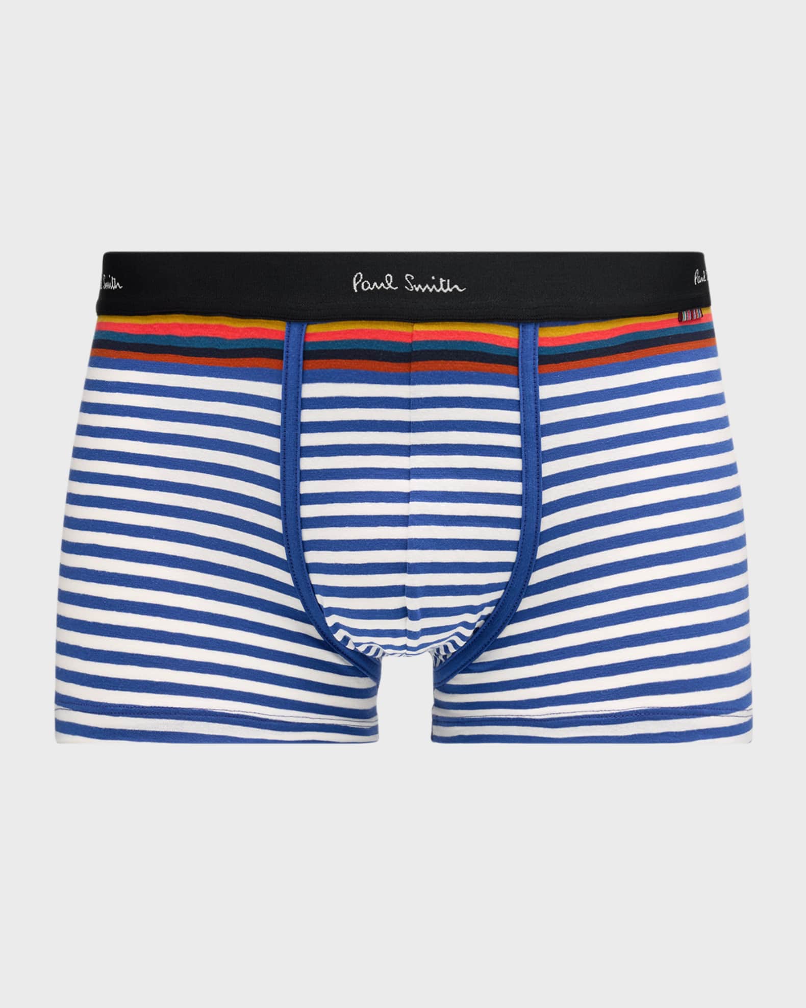 Men's Bright Stripe Cotton-Stretch Trunks 0