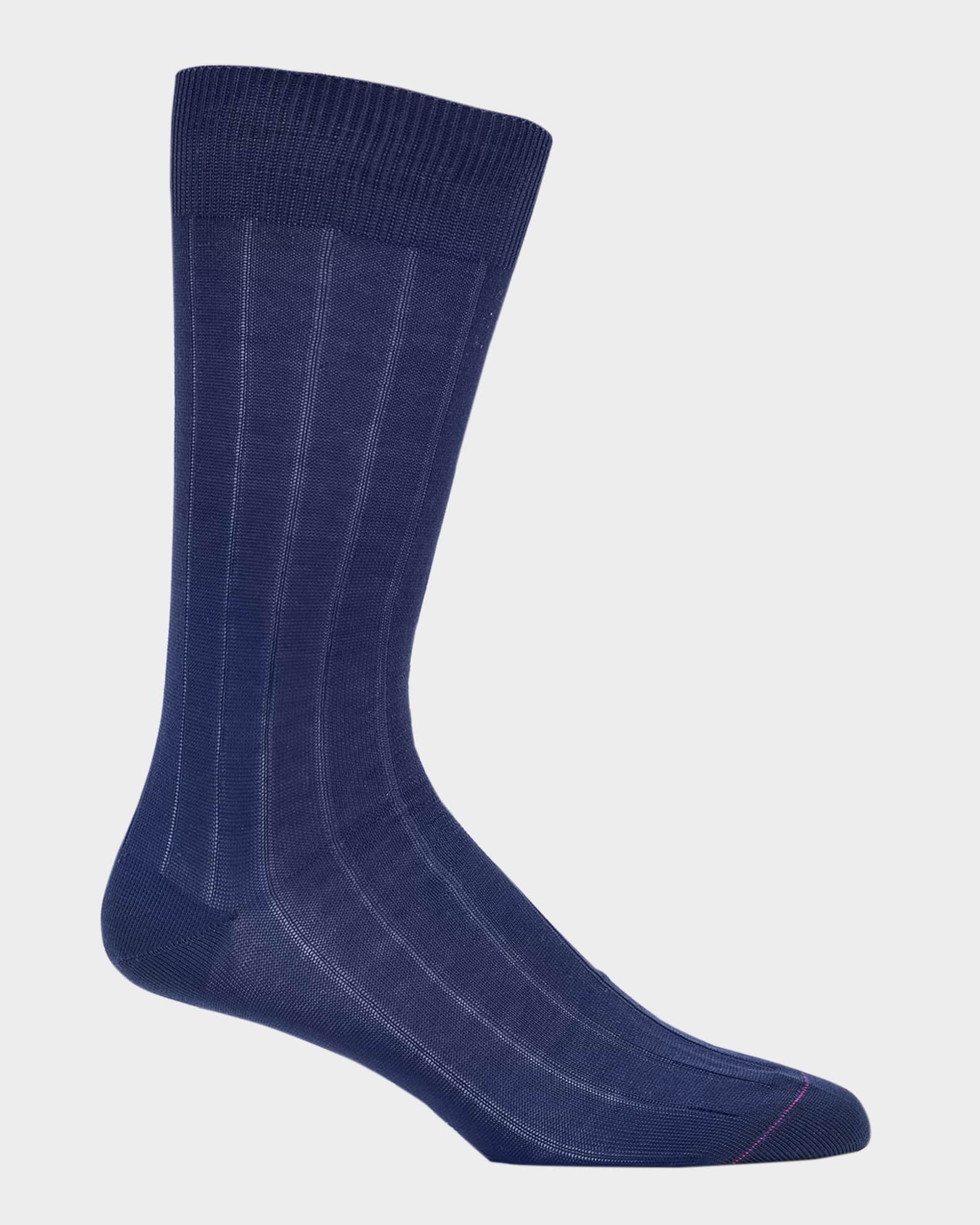 Men's 2-Pack Ribbed Crew Socks 0