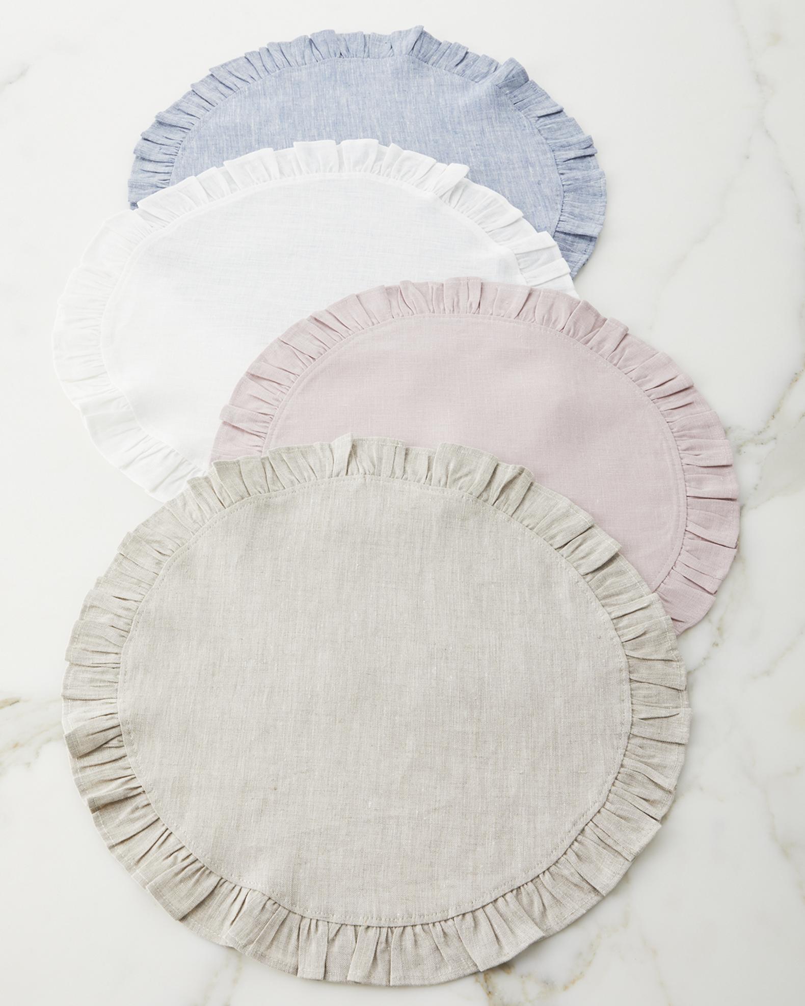 Round Ruffle Placemat Set | Neiman Marcus