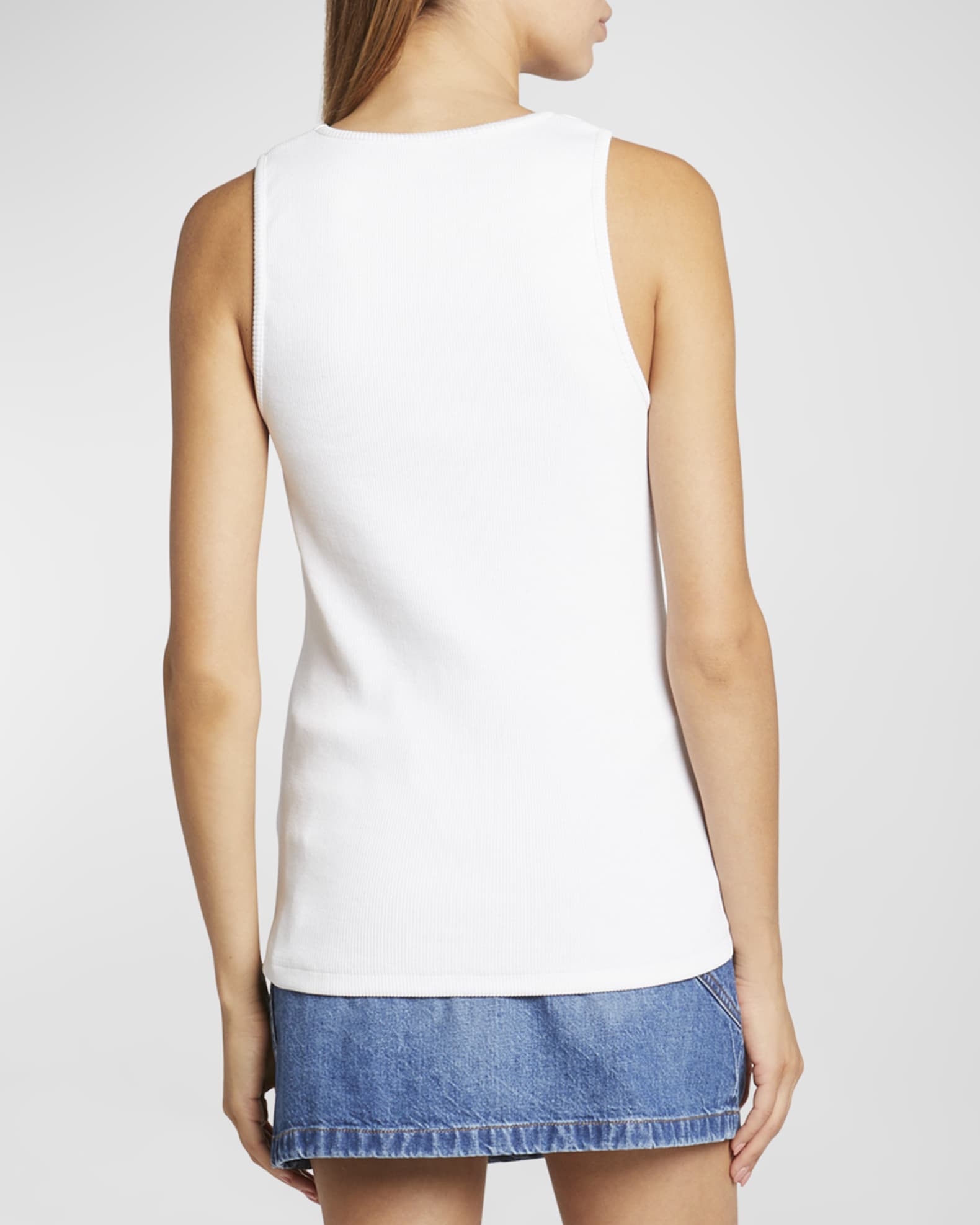 JW Anderson Anchor Logo Embroidered Tank Top | Neiman Marcus