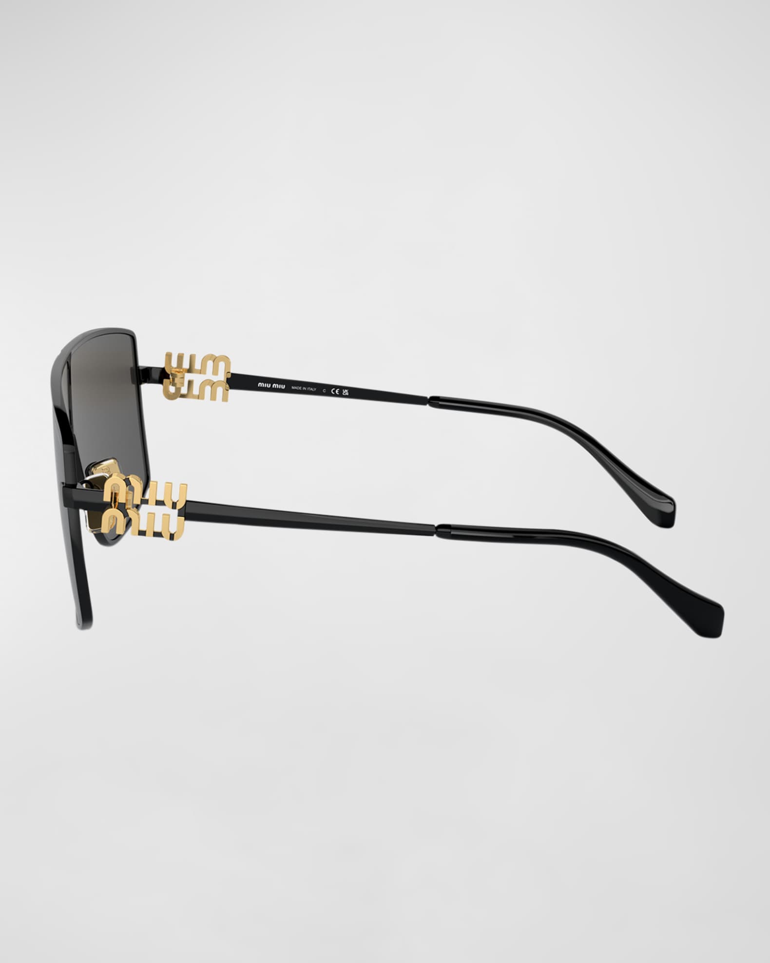 Oversized Shield Metal Sunglasses 1