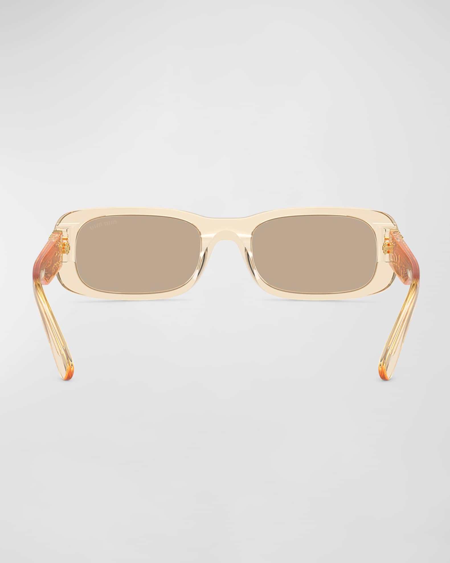 Miu Miu Logo Acetate Rectangular Sunglasses | Neiman Marcus