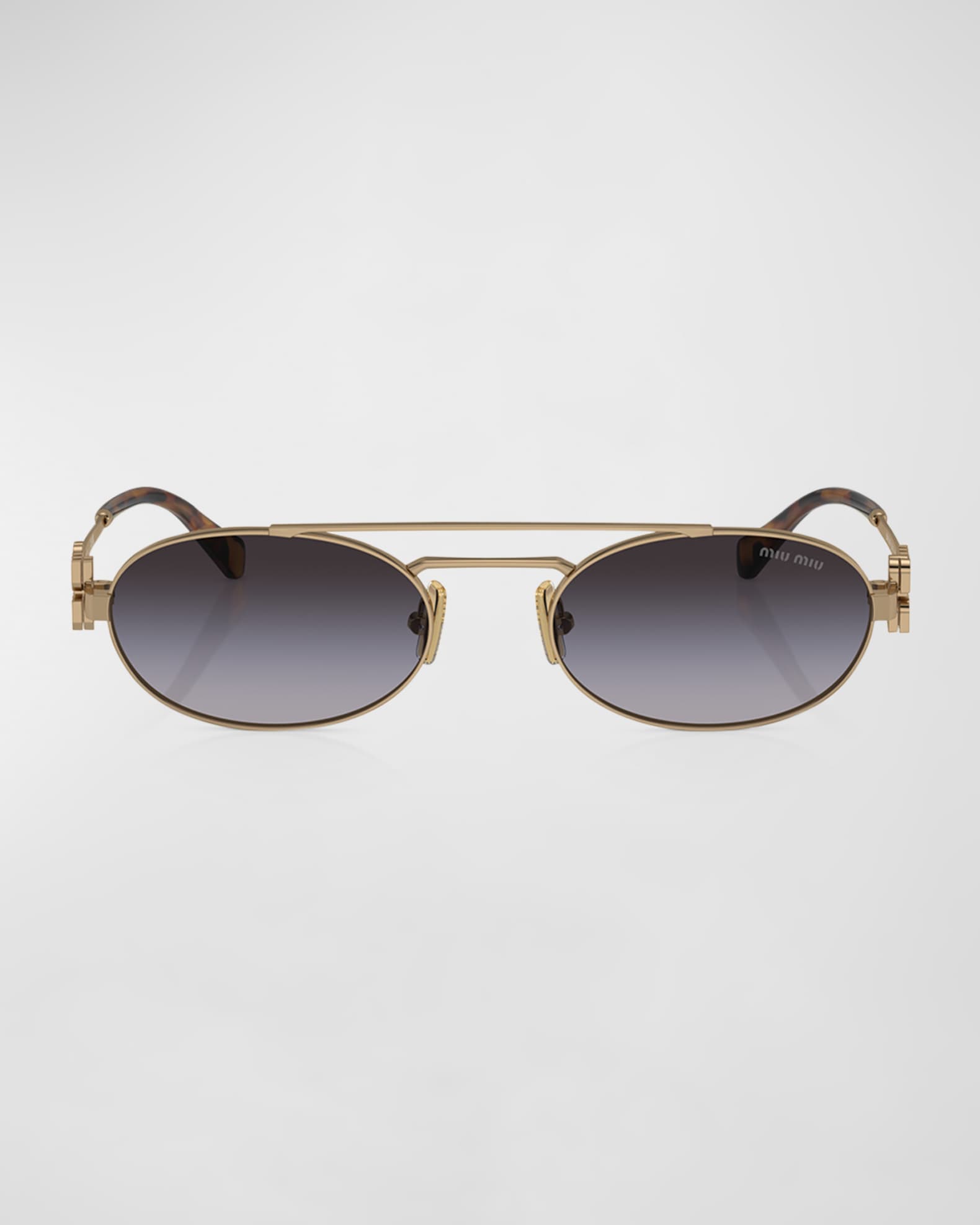 Miu Miu Metal Oval Sunglasses | Neiman Marcus