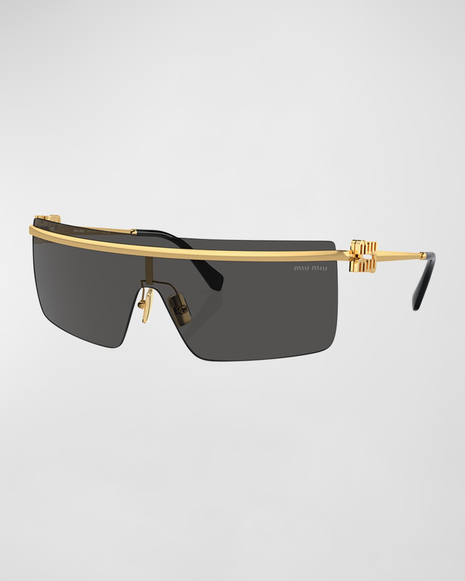 Miu Miu Metal Shield Sunglasses Neiman Marcus