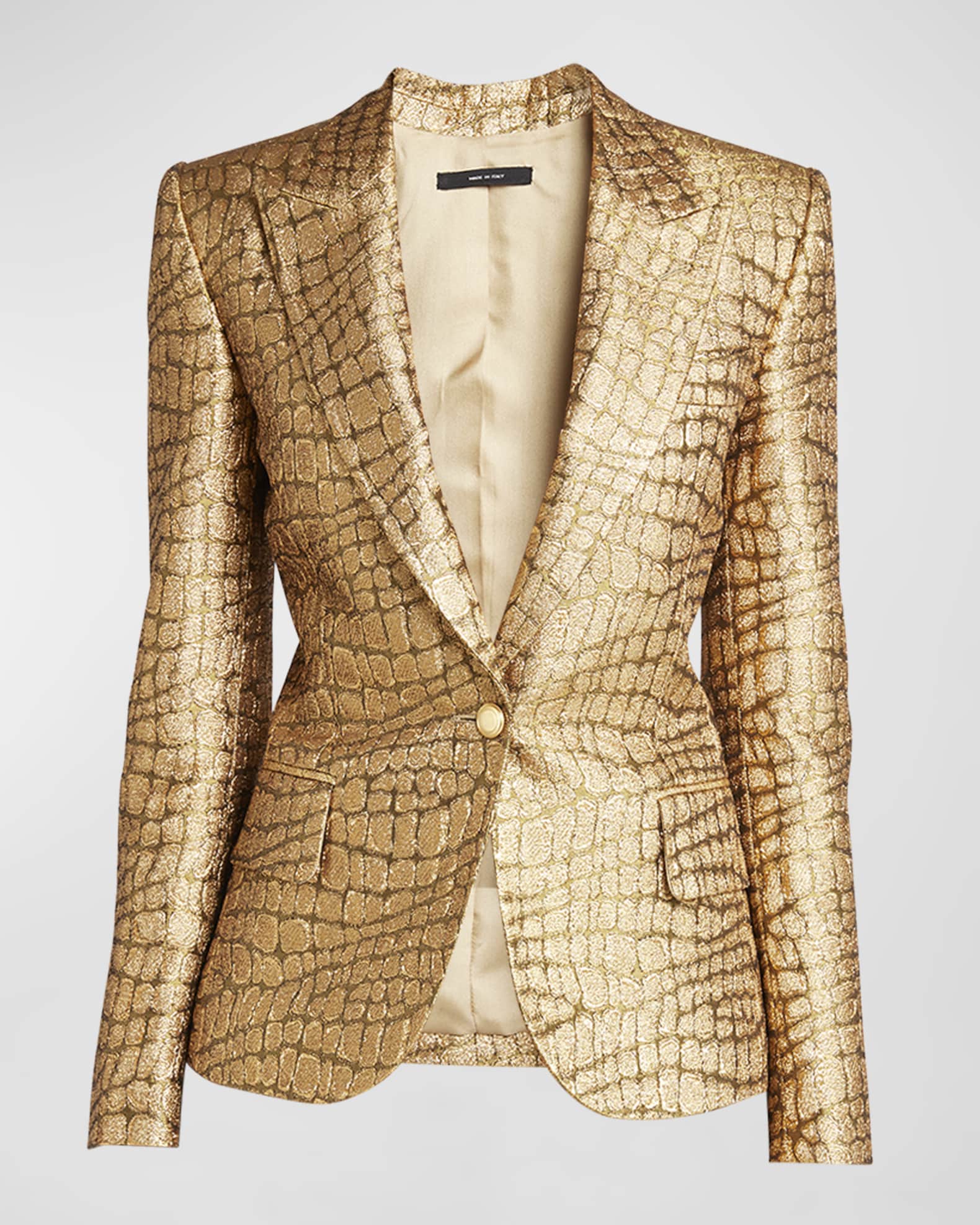 TOM FORD single-breasted padded coat - Blue
