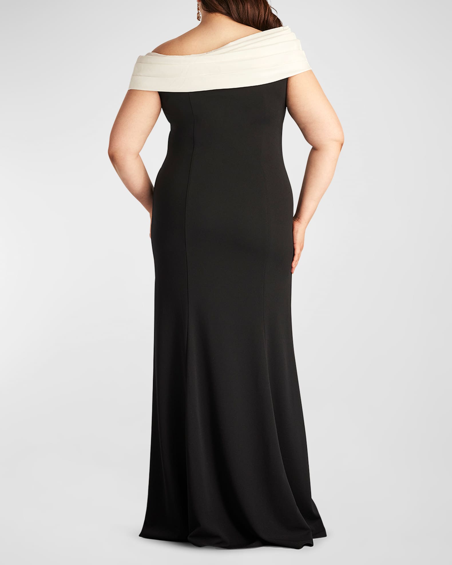 Tadashi Shoji Plus Size Off Shoulder Two Tone Column Gown Neiman Marcus