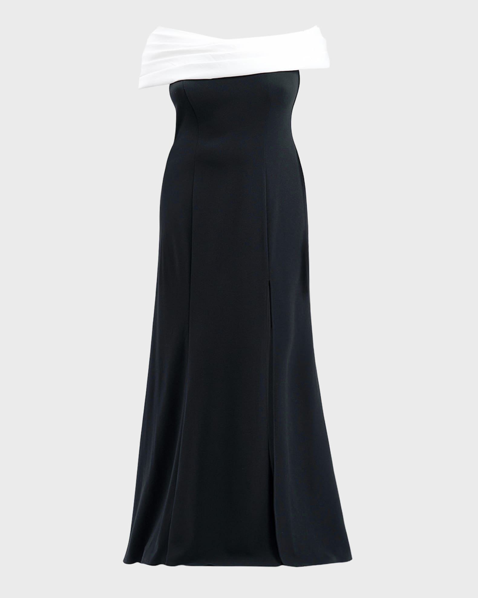 Tadashi Shoji Plus Size Off Shoulder Two Tone Column Gown Neiman Marcus