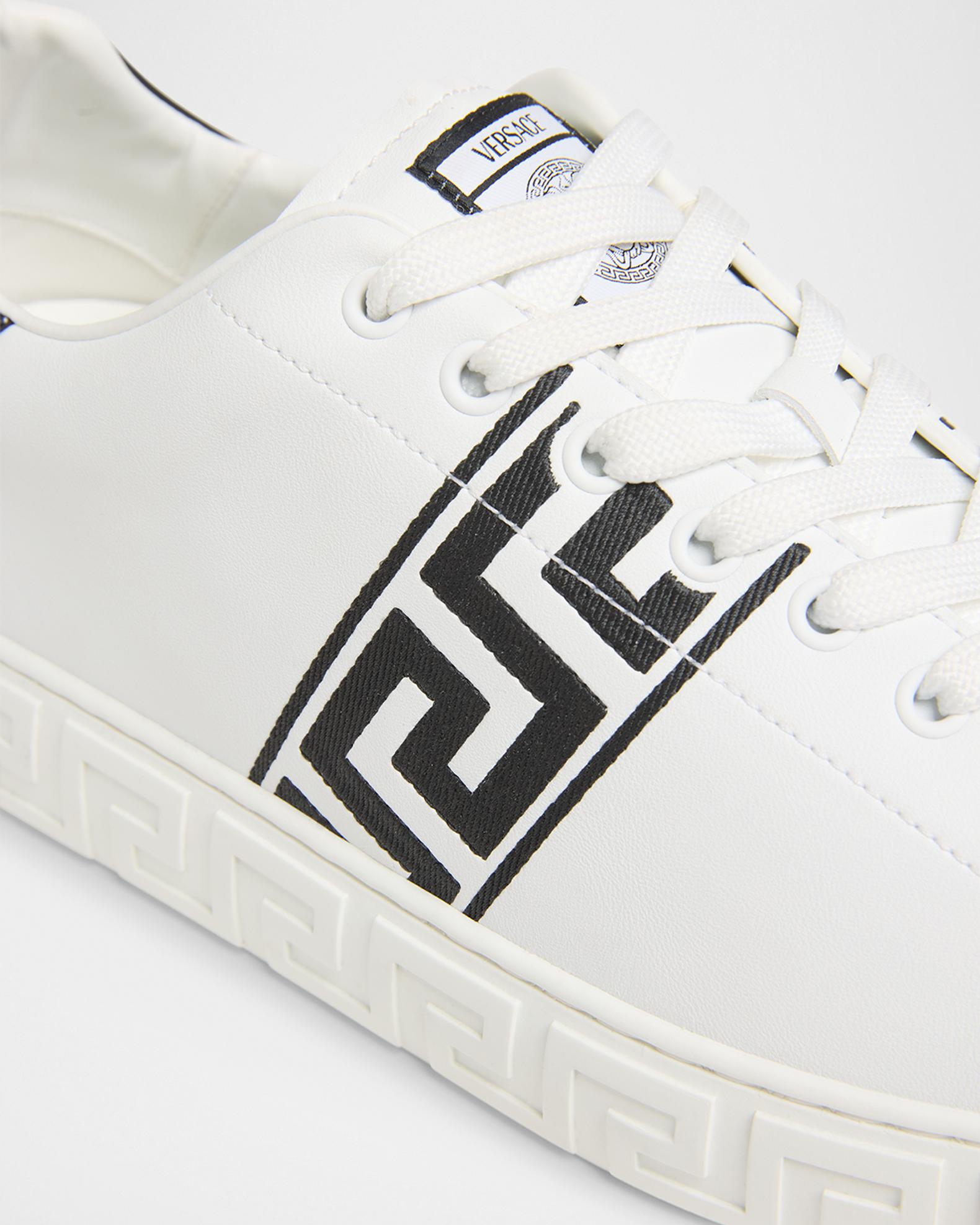 Versace Men s La Greca Leather Low Top Sneakers Neiman Marcus