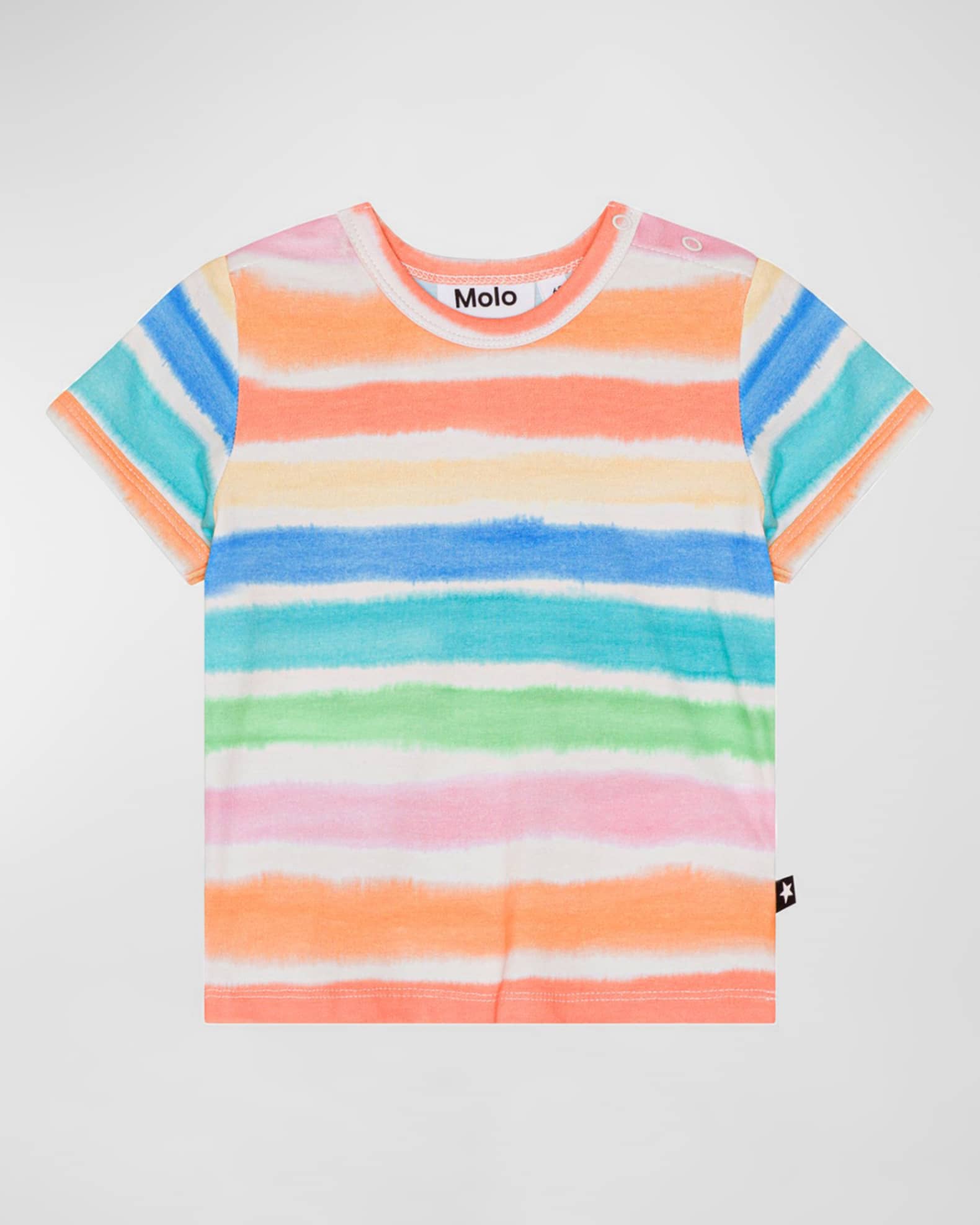 Molo Boy's Easy Multicolor Striped T-Shirt, Size 3M-2