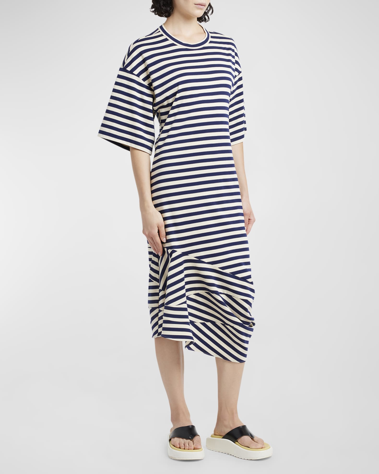 Plan C two-in-one shirt dress - Blue
