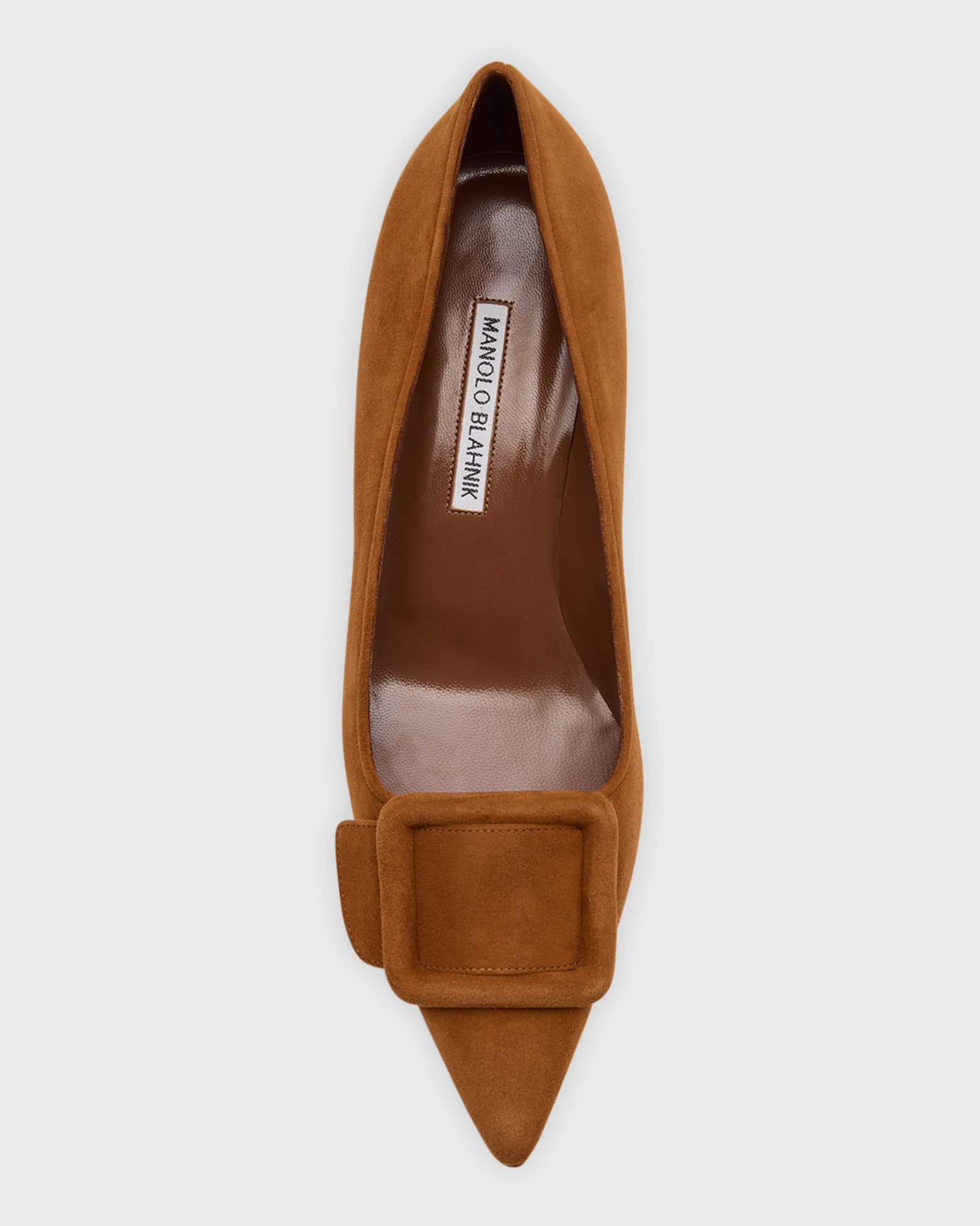 MANOLO BLAHNIK MAYSALEPUMPスエードバックルディテールパンプス MAYSALEPUMP 50 | Black Suede Buckle Detail Pumps | Manolo