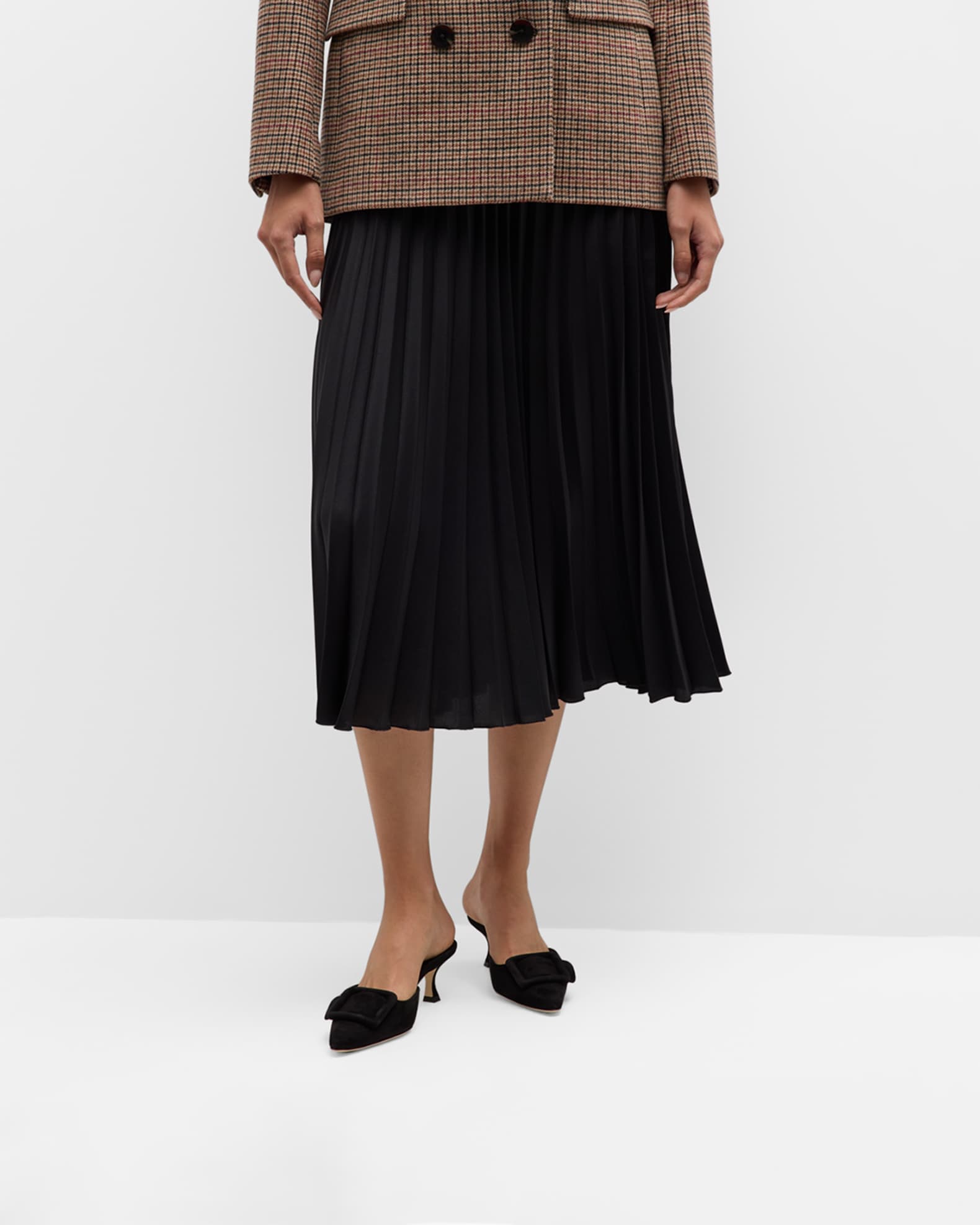 Maysale Suede Buckle Mules 1