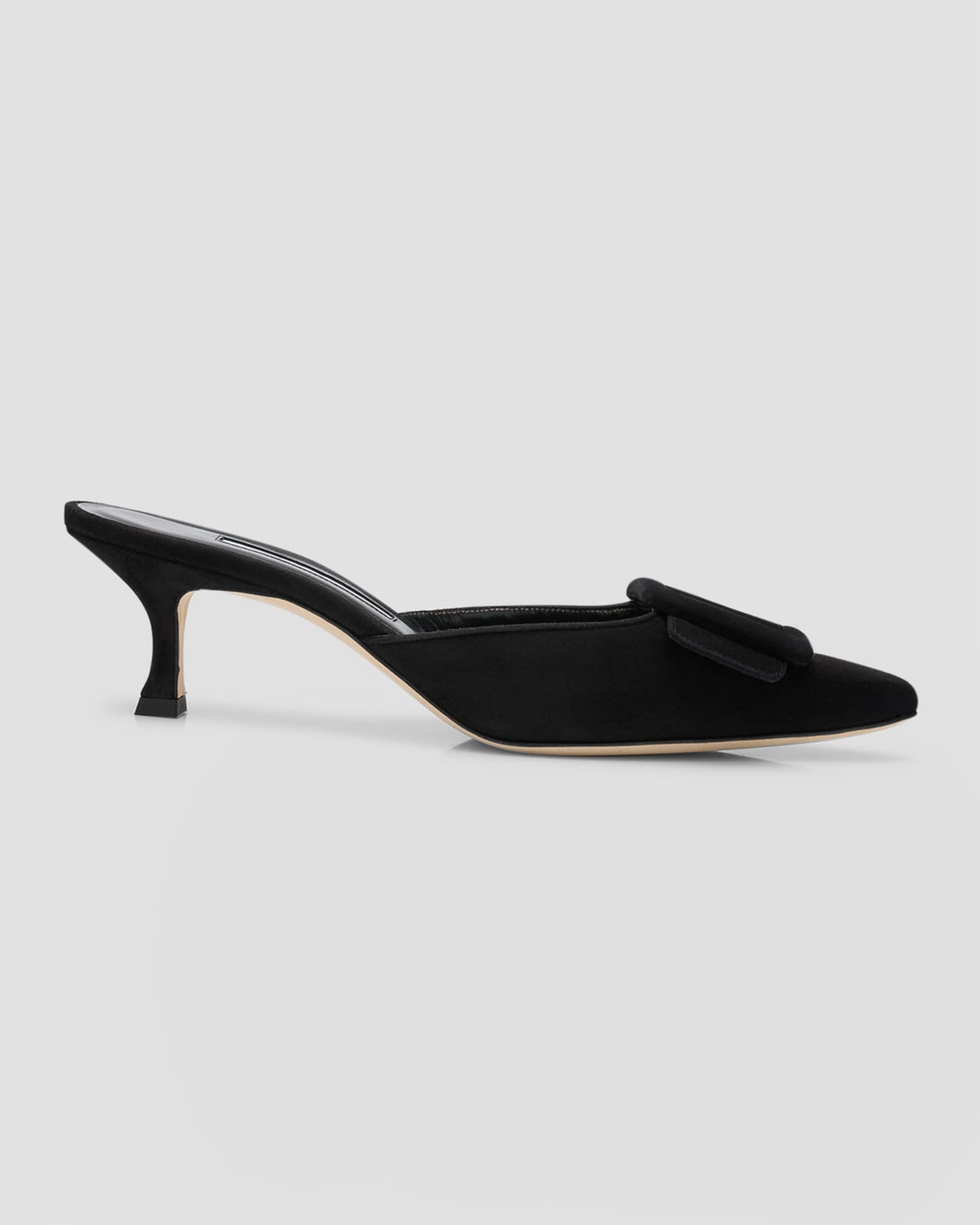 Maysale Suede Buckle Mules 0