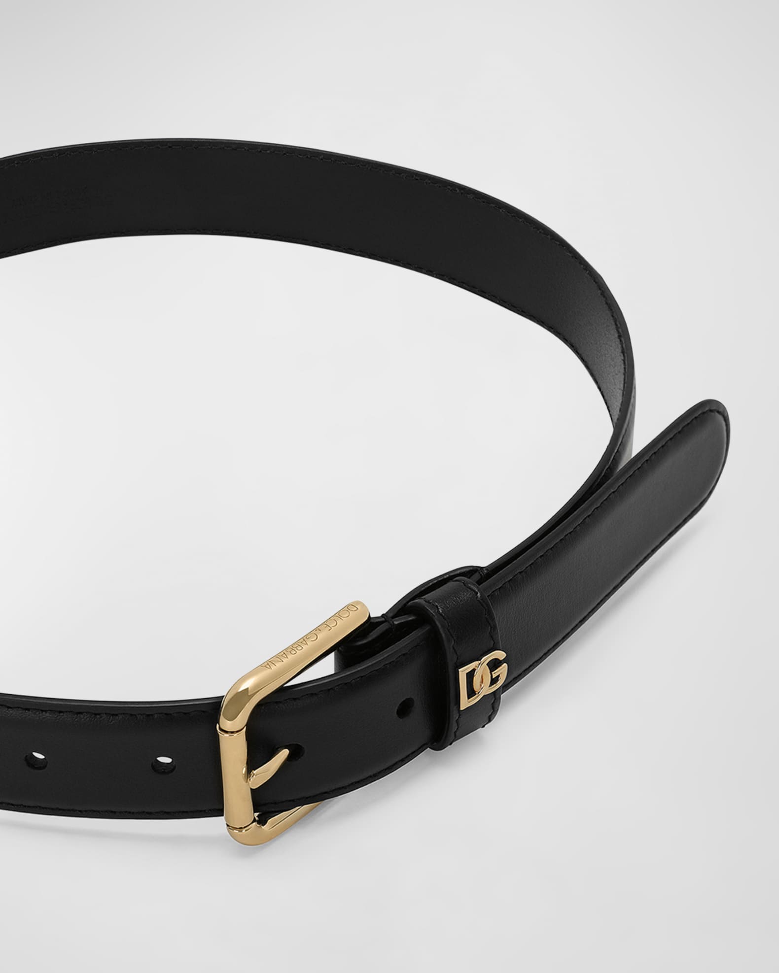 Interlocking DG Smooth Leather Belt  1