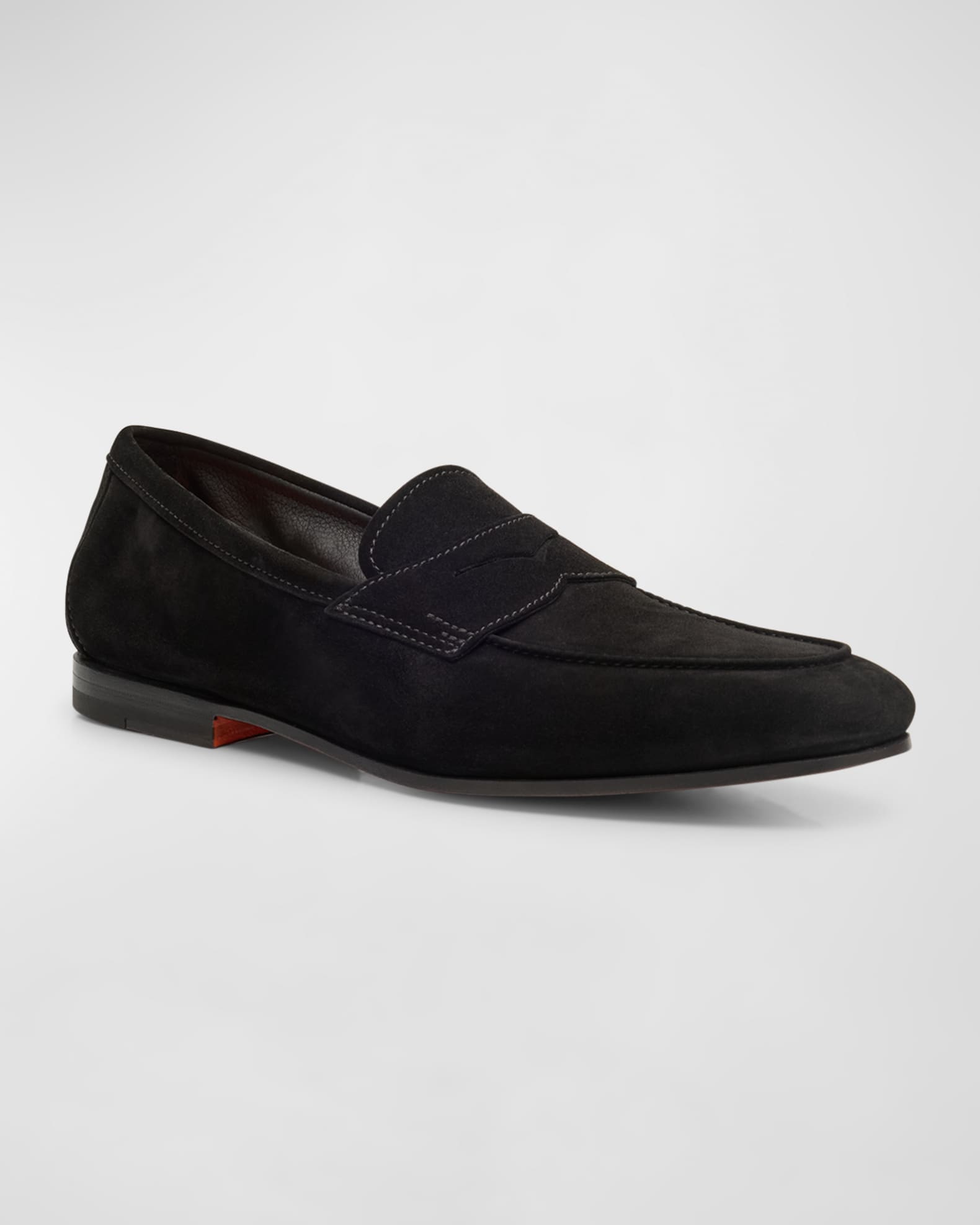 Men's Carlos Suede Penny Loafers 1