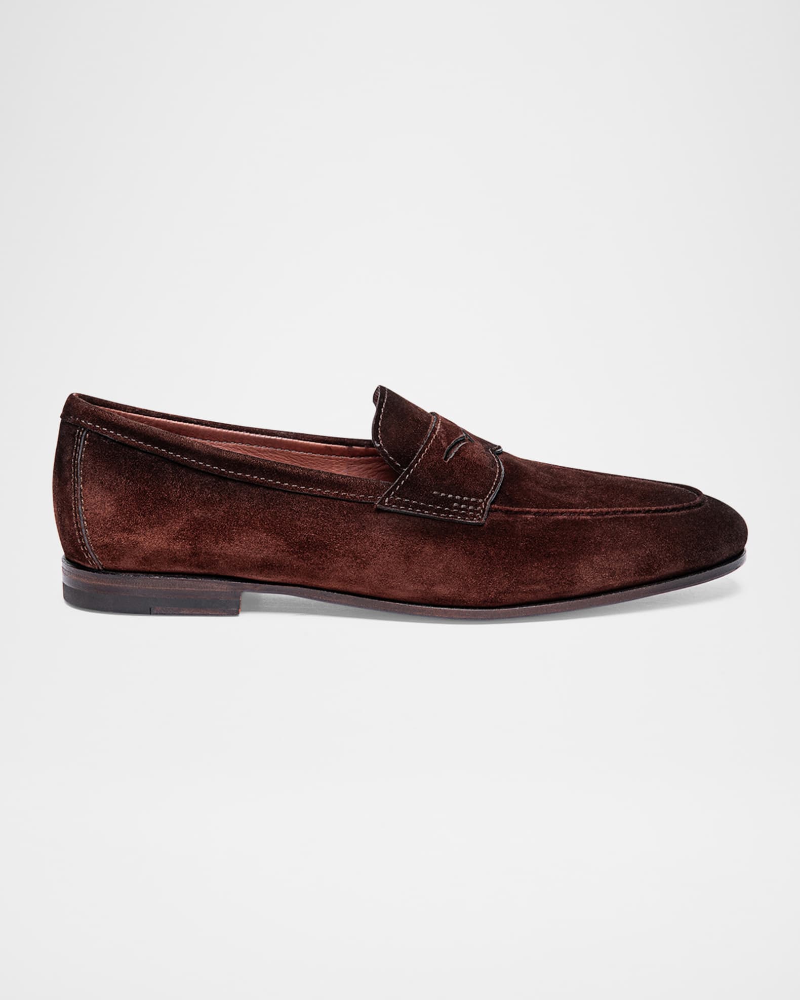 Men's Carlos Suede Penny Loafers 0