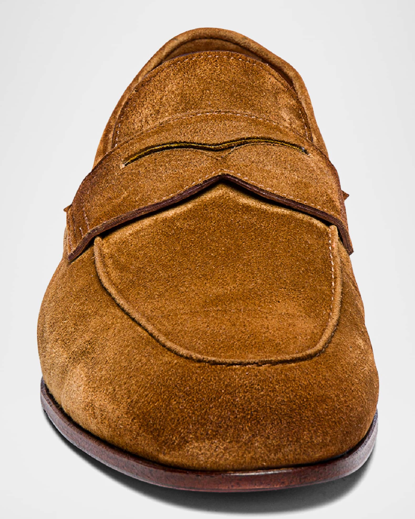Men's Carlos Suede Penny Loafers | Neiman Marcus
