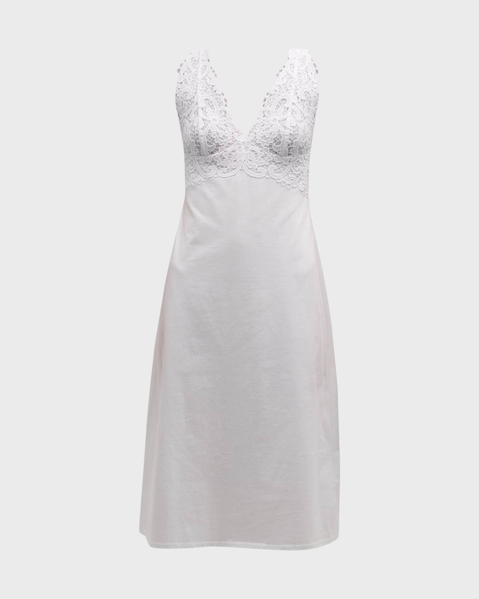Natori Bliss Harmony Lace Trim Cotton Nightgown Neiman Marcus
