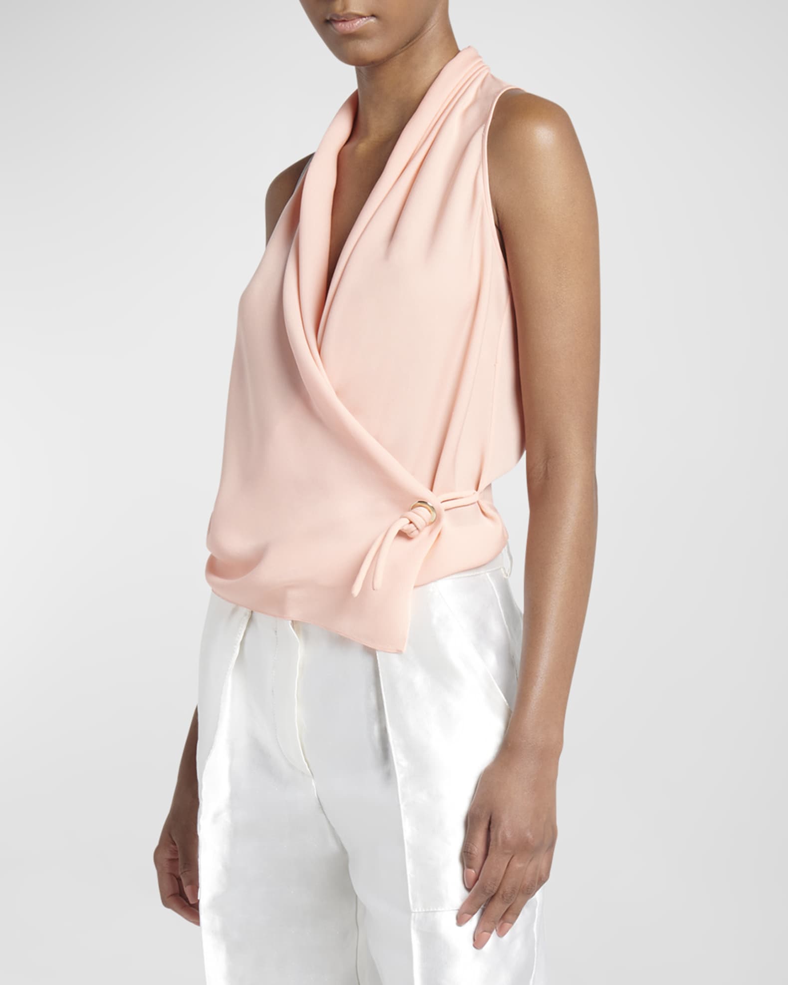 Silk Wrap Blouse 1