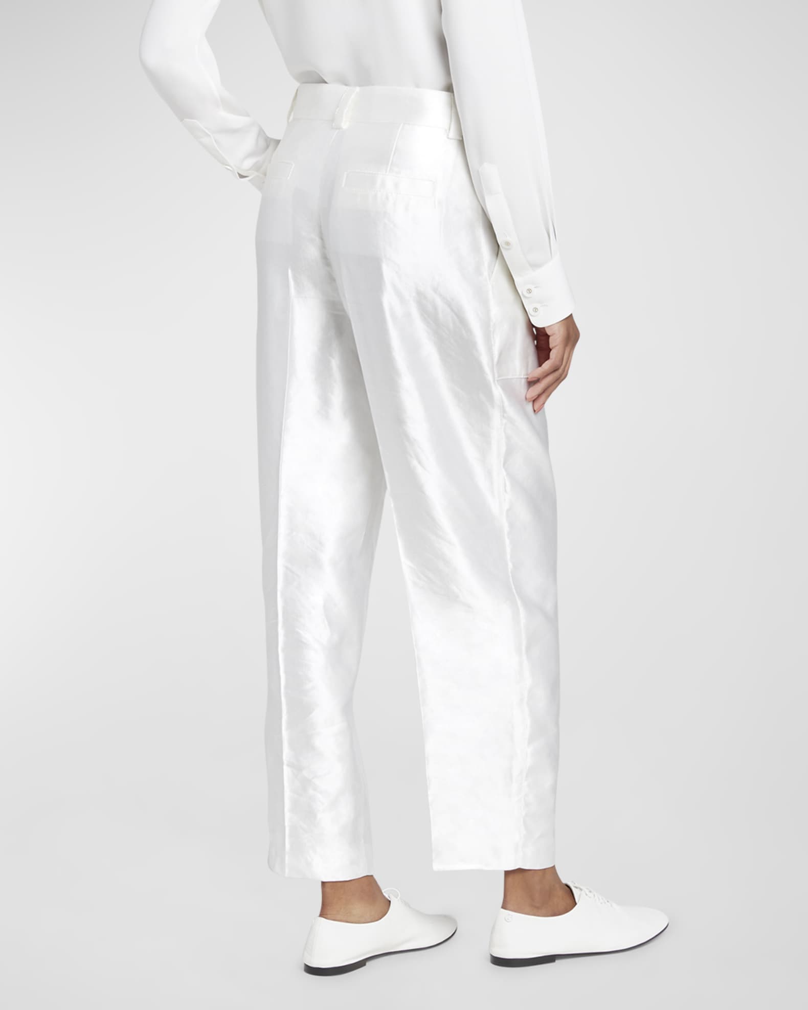 Silk cigarette trousers discount