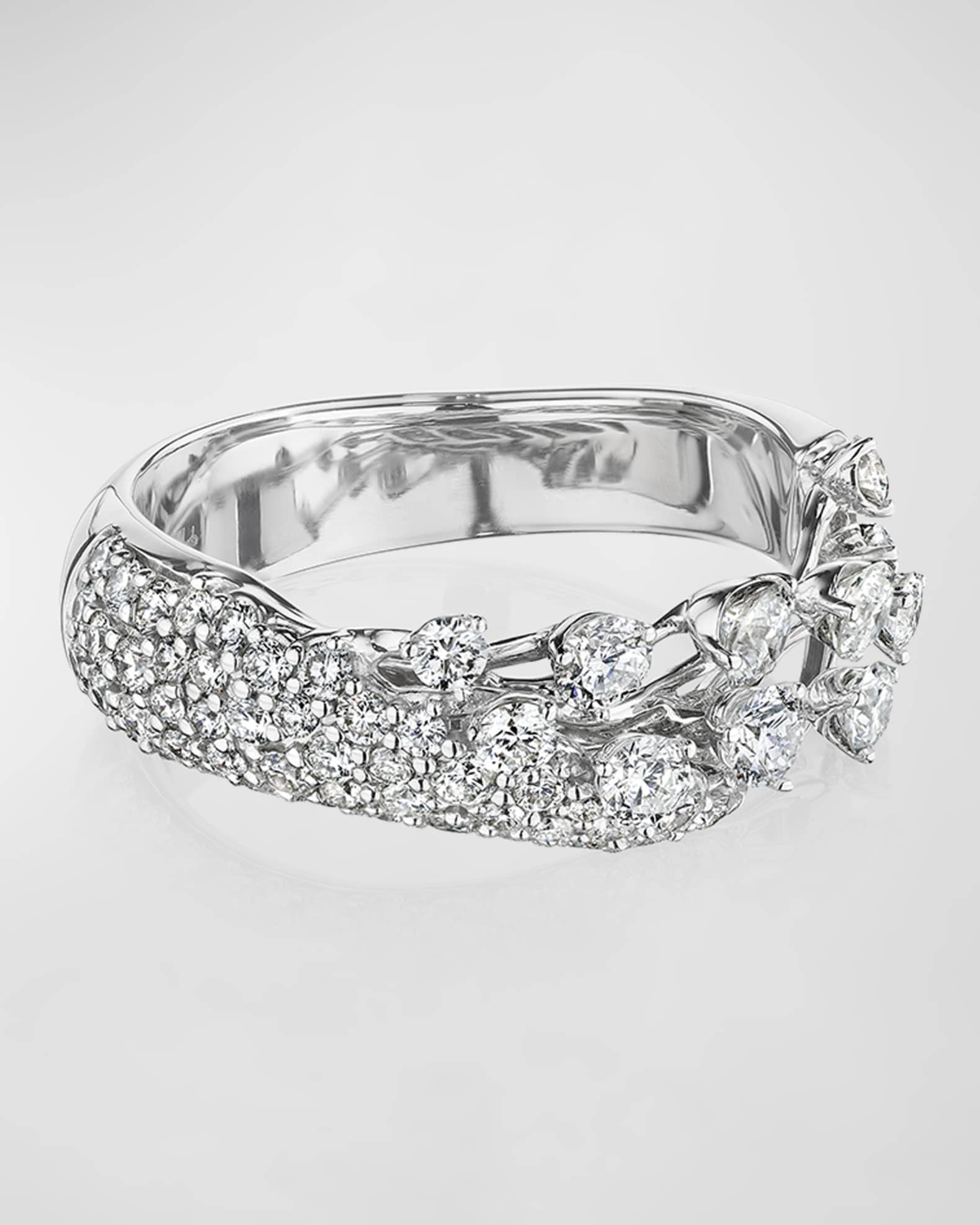 18K Luminus White Gold Ring with Diamonds 0