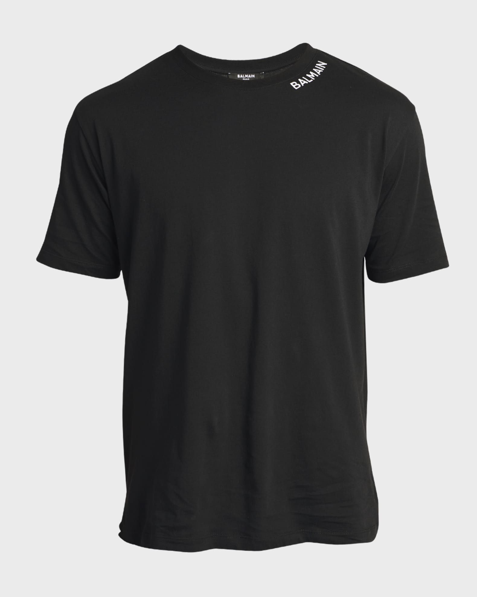 Balmain Men s T Shirt with Collar Logo Neiman Marcus