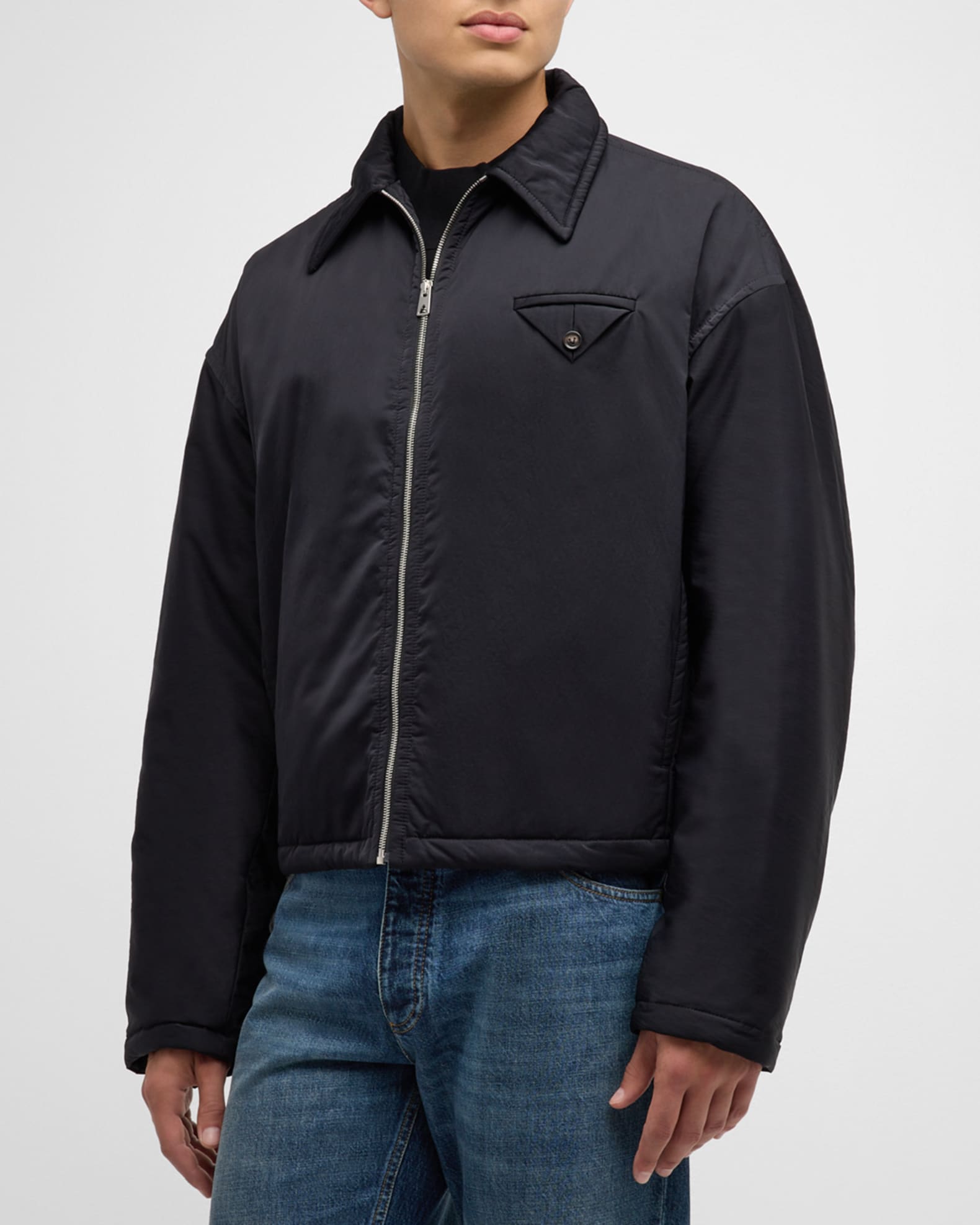 Bottega Veneta Men's Padded Nylon Tech Jacket | Neiman Marcus