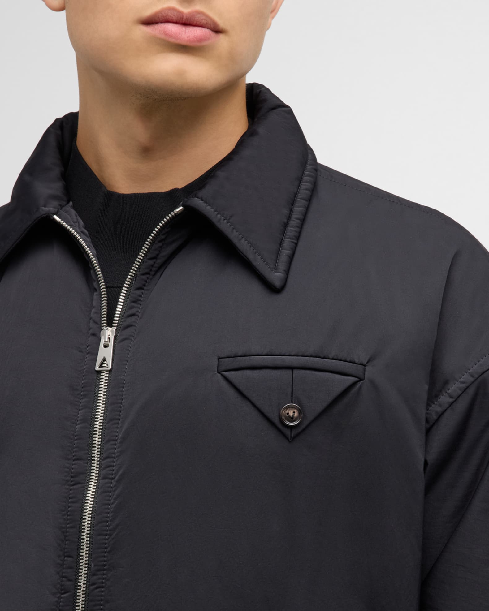 Bottega Veneta Men's Padded Nylon Tech Jacket | Neiman Marcus