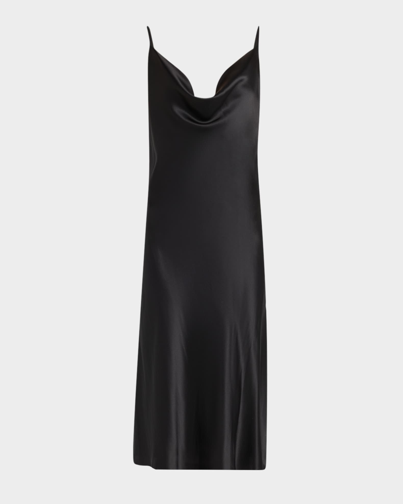 Sleeveless Cowl-Neck Silk Nightgown 0